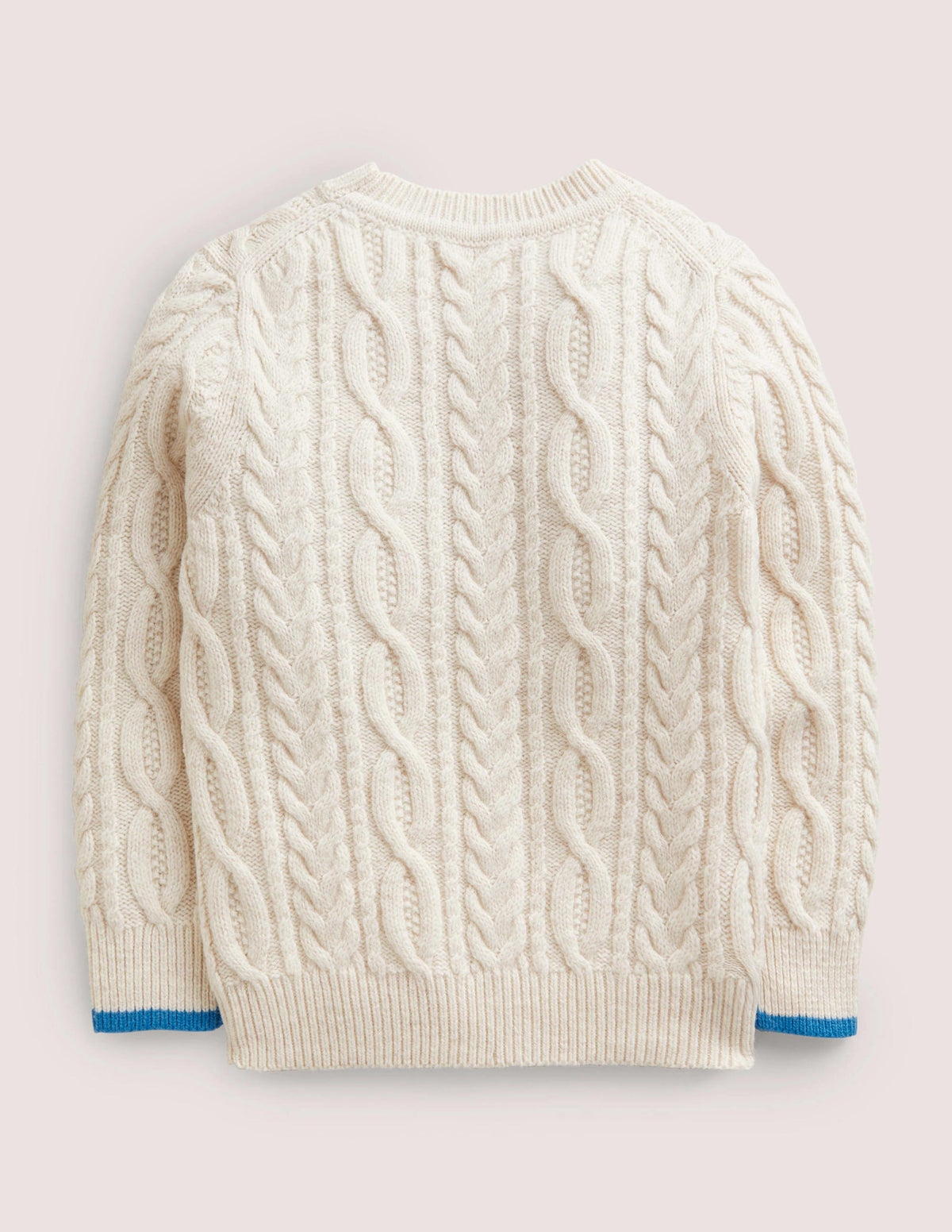 Cable Snowman Jumper-Ecru Marl Snowman-2