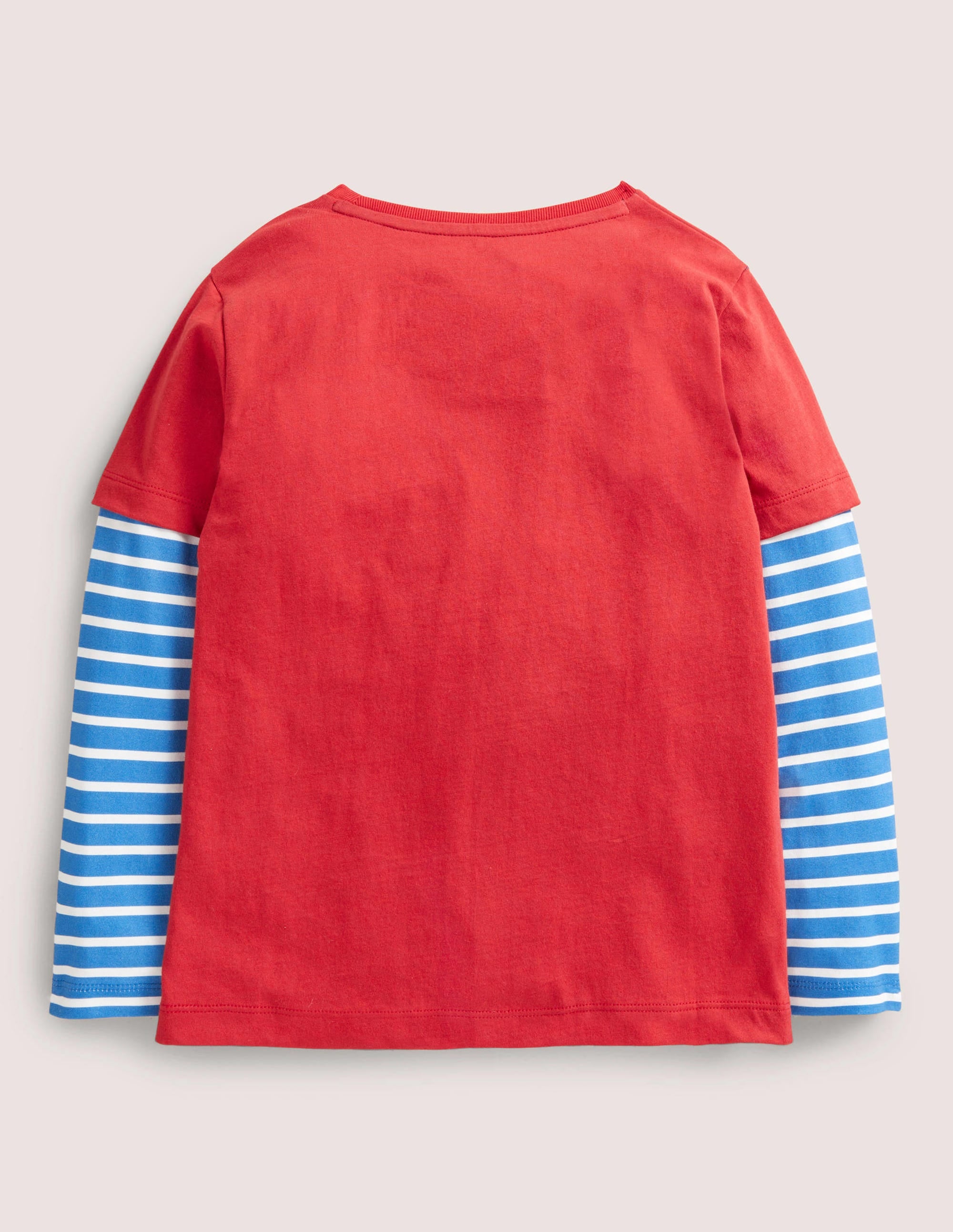 Double Layer Appliqué T-shirt-Rockabilly Red Bulldog - Image 2