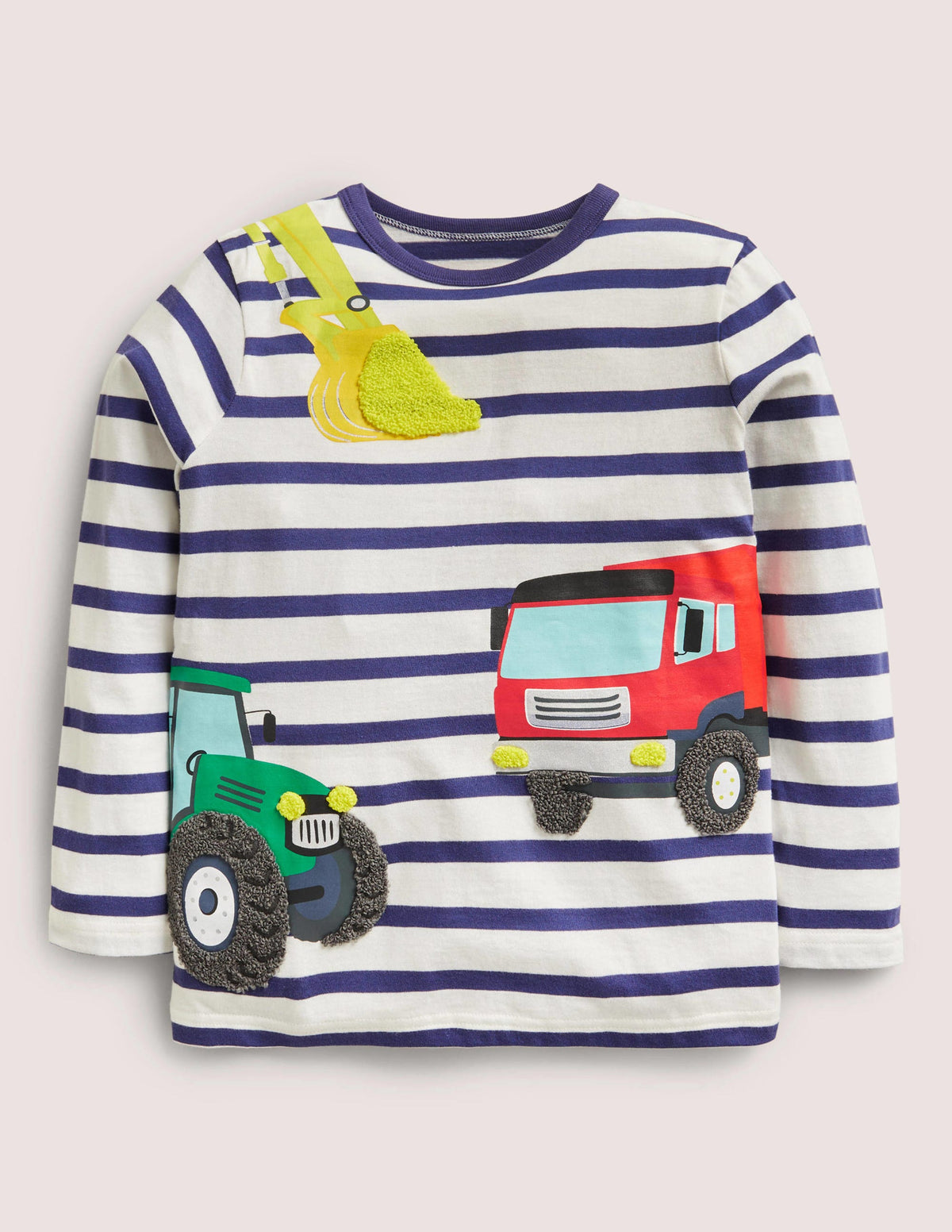 Front & Back Vehicle T-shirt-Ivory/Starboard Stripe - Image 1