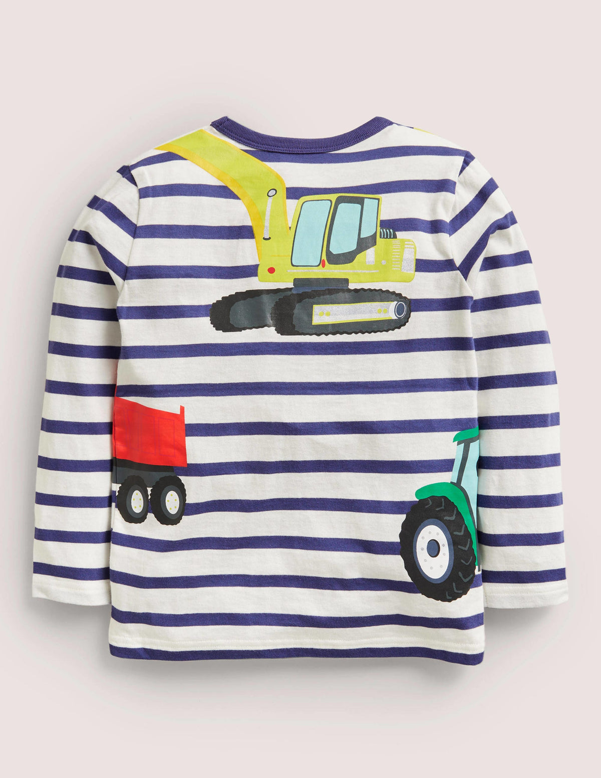 Front & Back Vehicle T-shirt-Ivory/Starboard Stripe-2