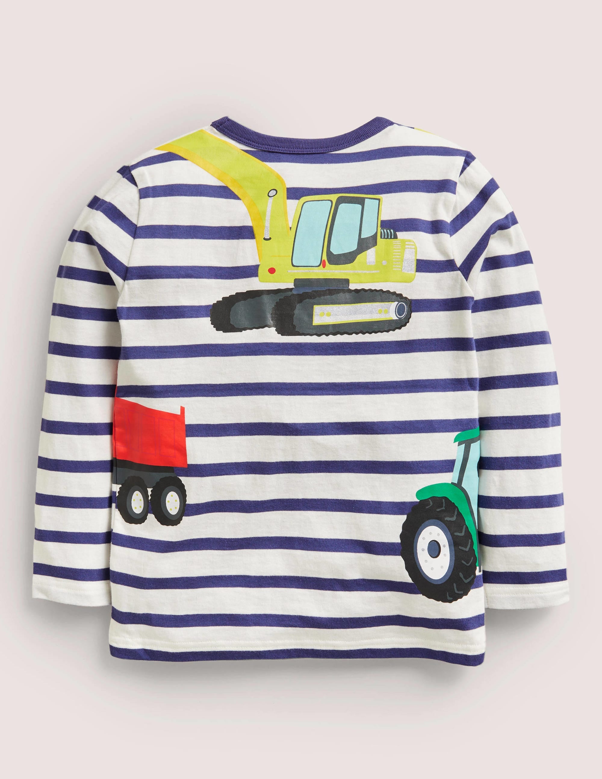 Front & Back Vehicle T-shirt-Ivory/Starboard Stripe - Image 2