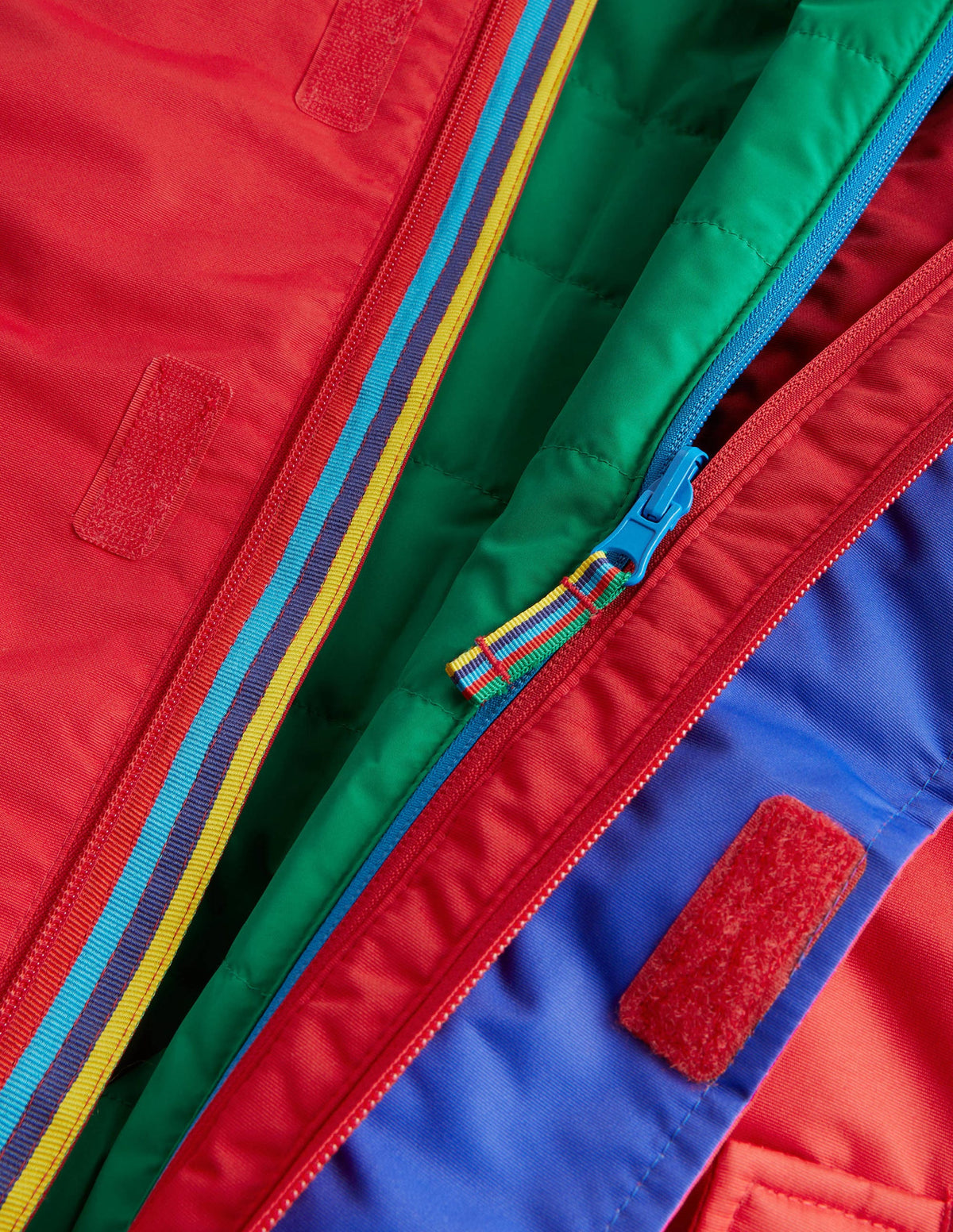 Red Rainbow 4-in-1 Waterproof Parka-Rockabilly Red Rainbow-3