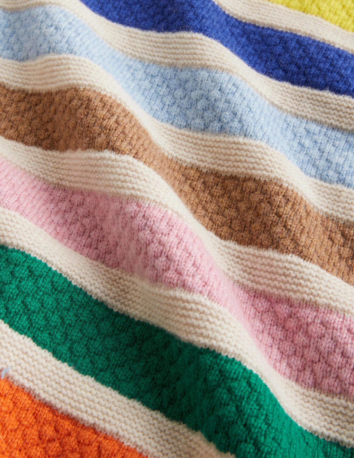 Mini-me Stripe Jumper-Oatmeal Rainbow Stripe - Image 3