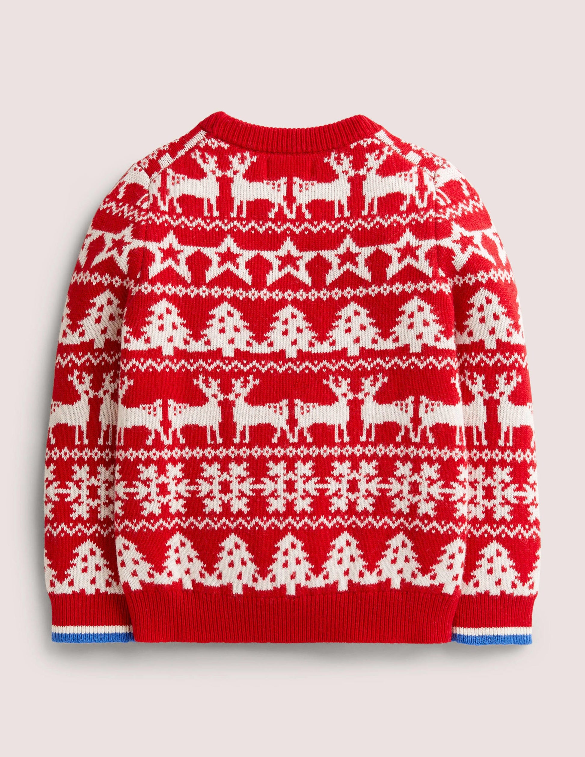 Red Fair Isle Christmas Jumper-Rockabilly Red-2