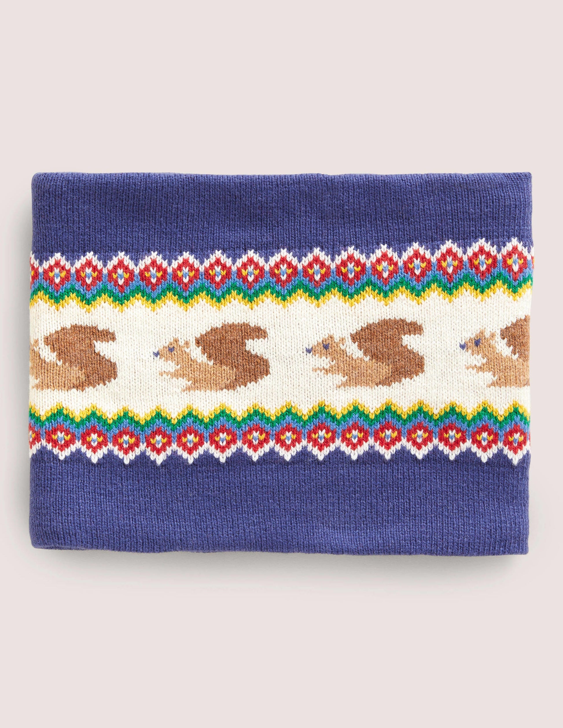 Cosy Fair Isle Snood-Navy-1