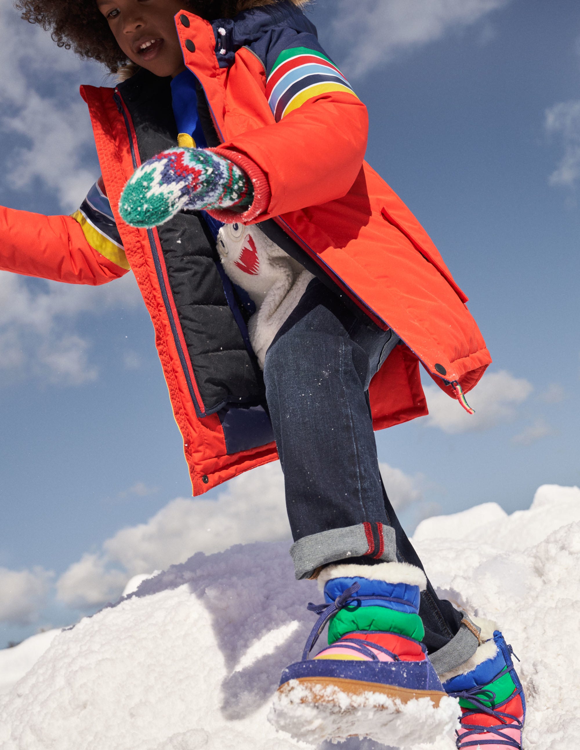 Colourblock Snow Boot-Multi - Image 6