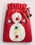 Red Snowman Christmas Sack-Red Snowman