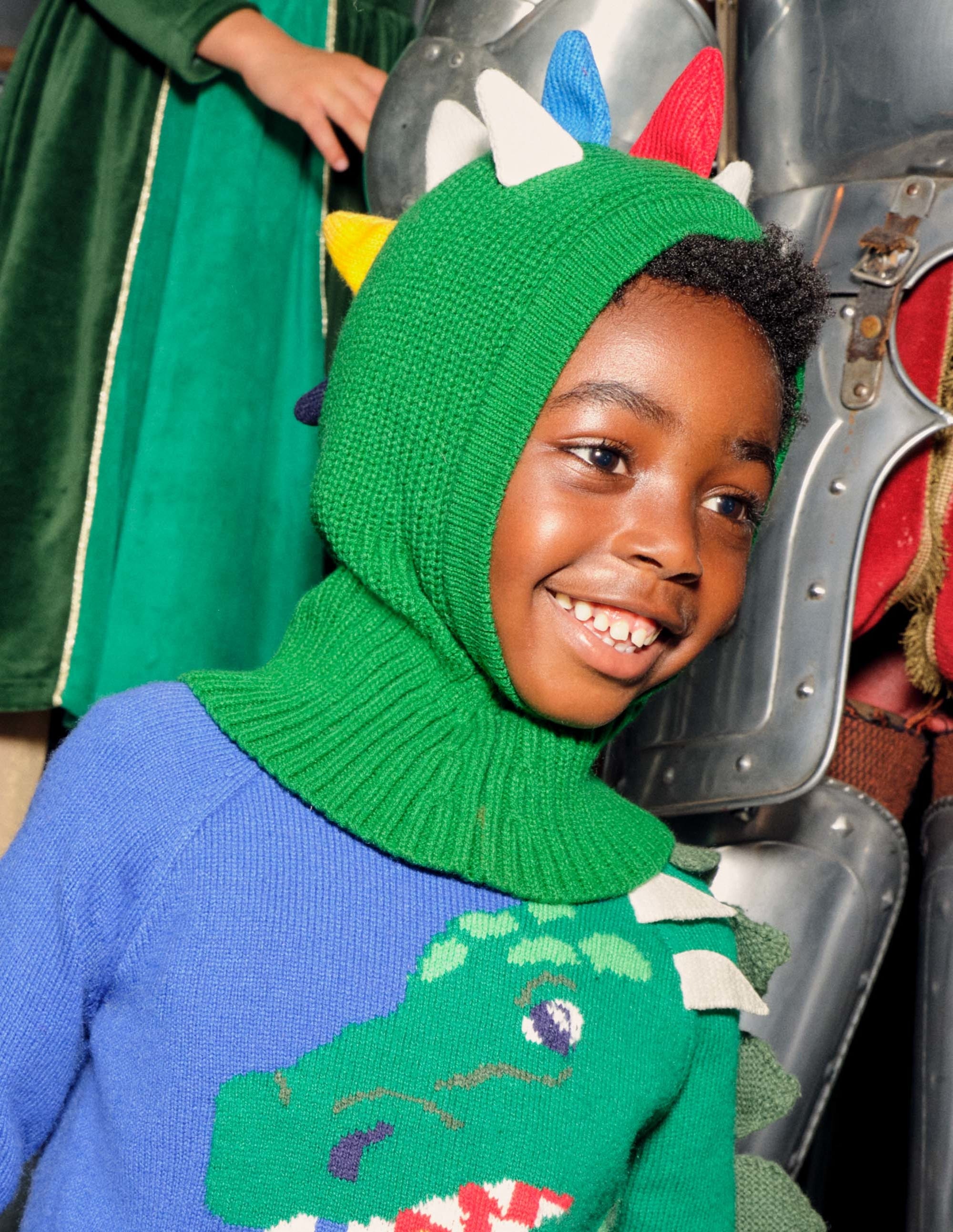 Knitted Hat-Green Dinosaur - Image 3