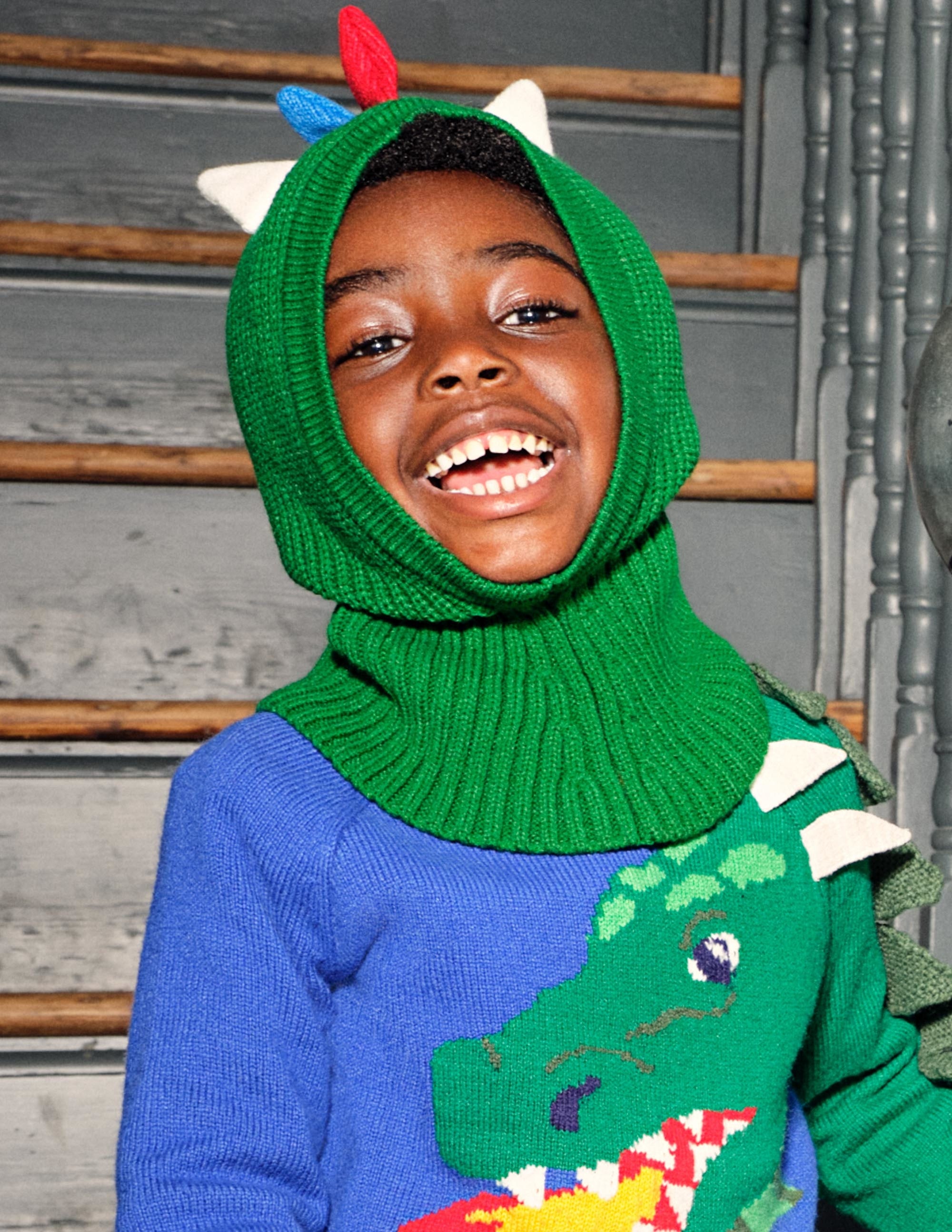 Knitted Hat-Green Dinosaur - Image 5