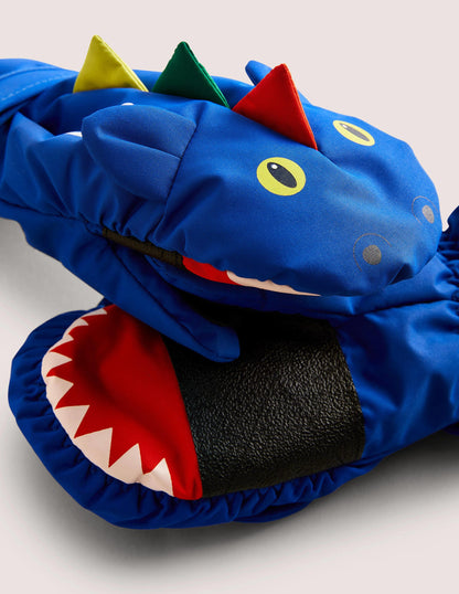 Novelty All Weather Mittens-Brilliant Blue Dino-1