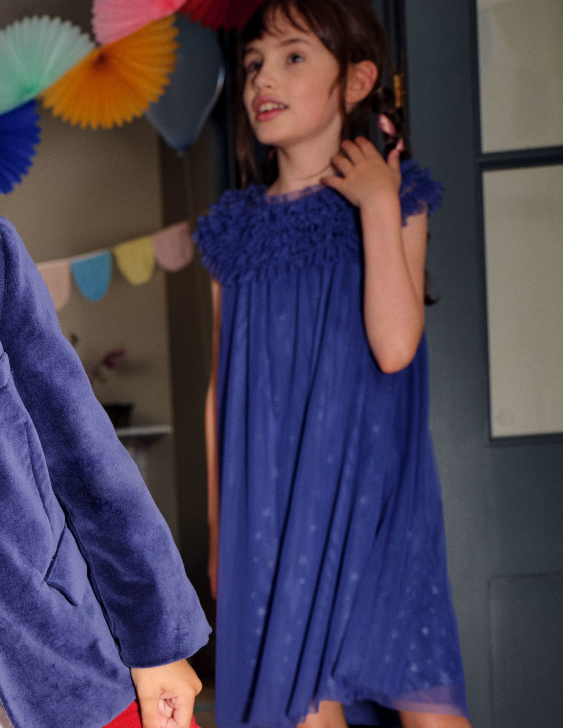 Glow-in-the-Dark Tulle Dress-Starboard Blue Glowing Stars-4