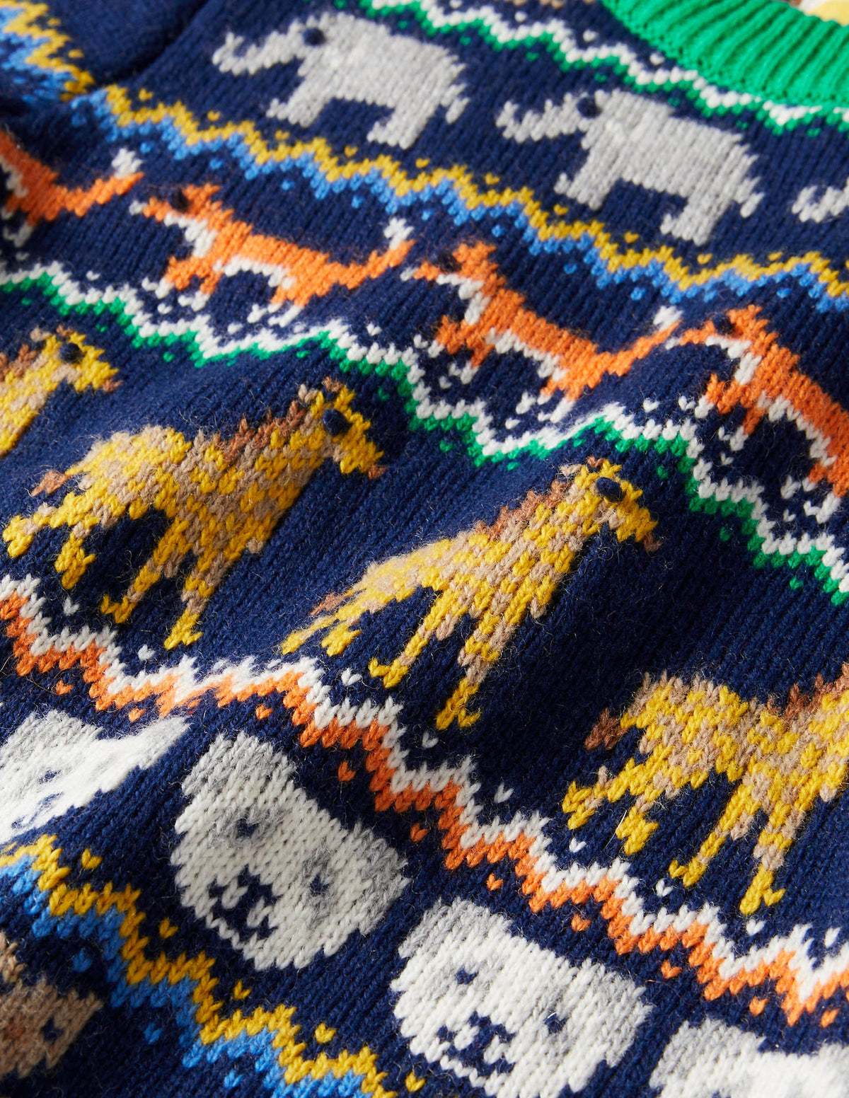Fair Isle Jumper-College Navy Global Fair Isle-3
