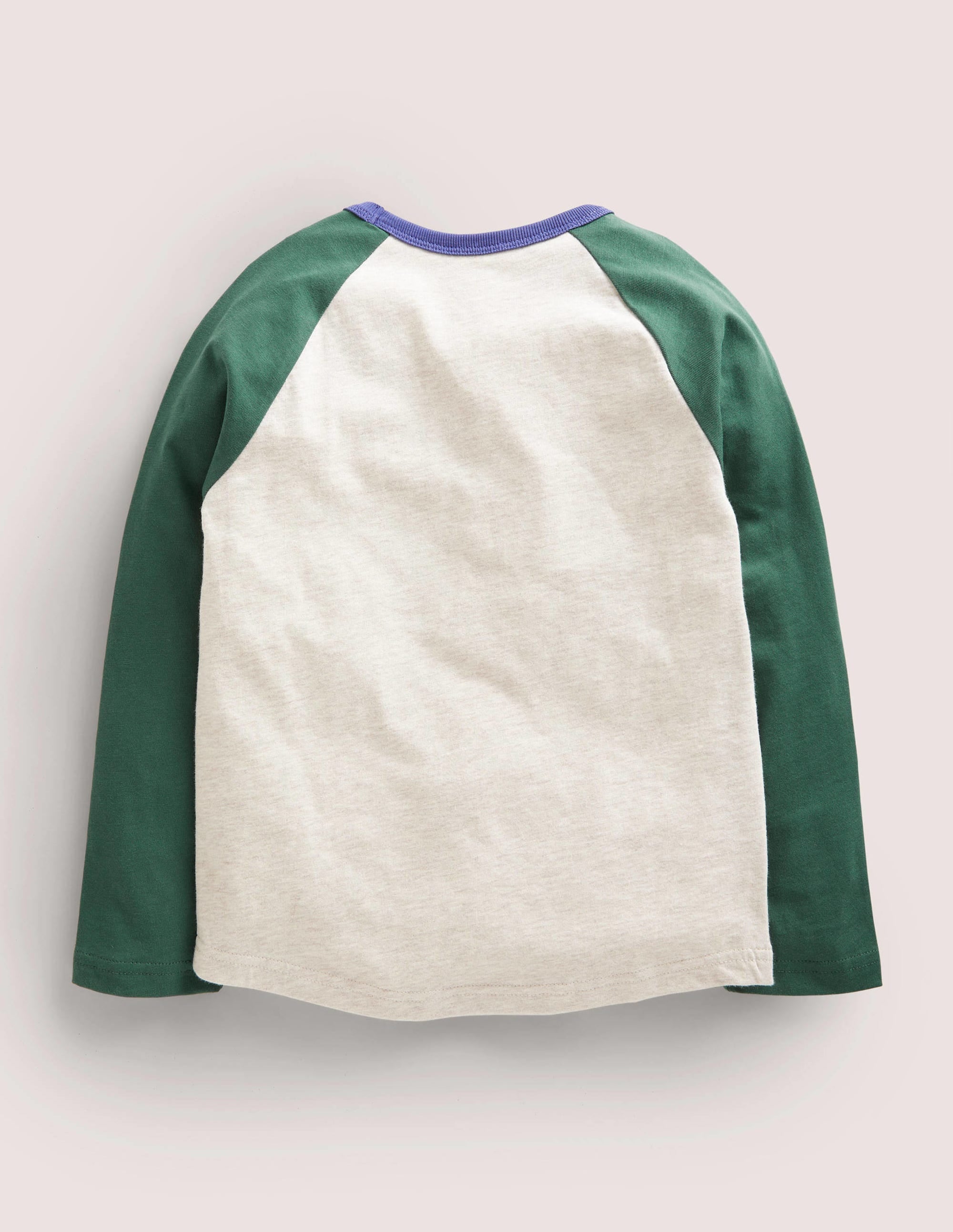 Festive Raglan T-shirt-Ivory Marl Reindeer - Image 2