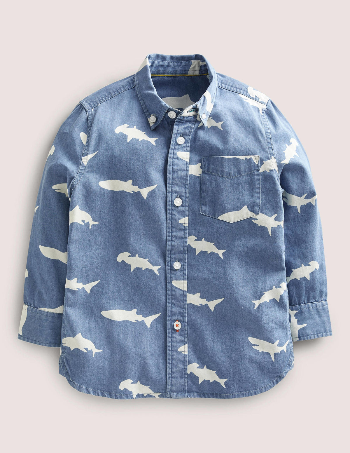 Interest Denim Shirt-Light Denim Sharks - Image 1