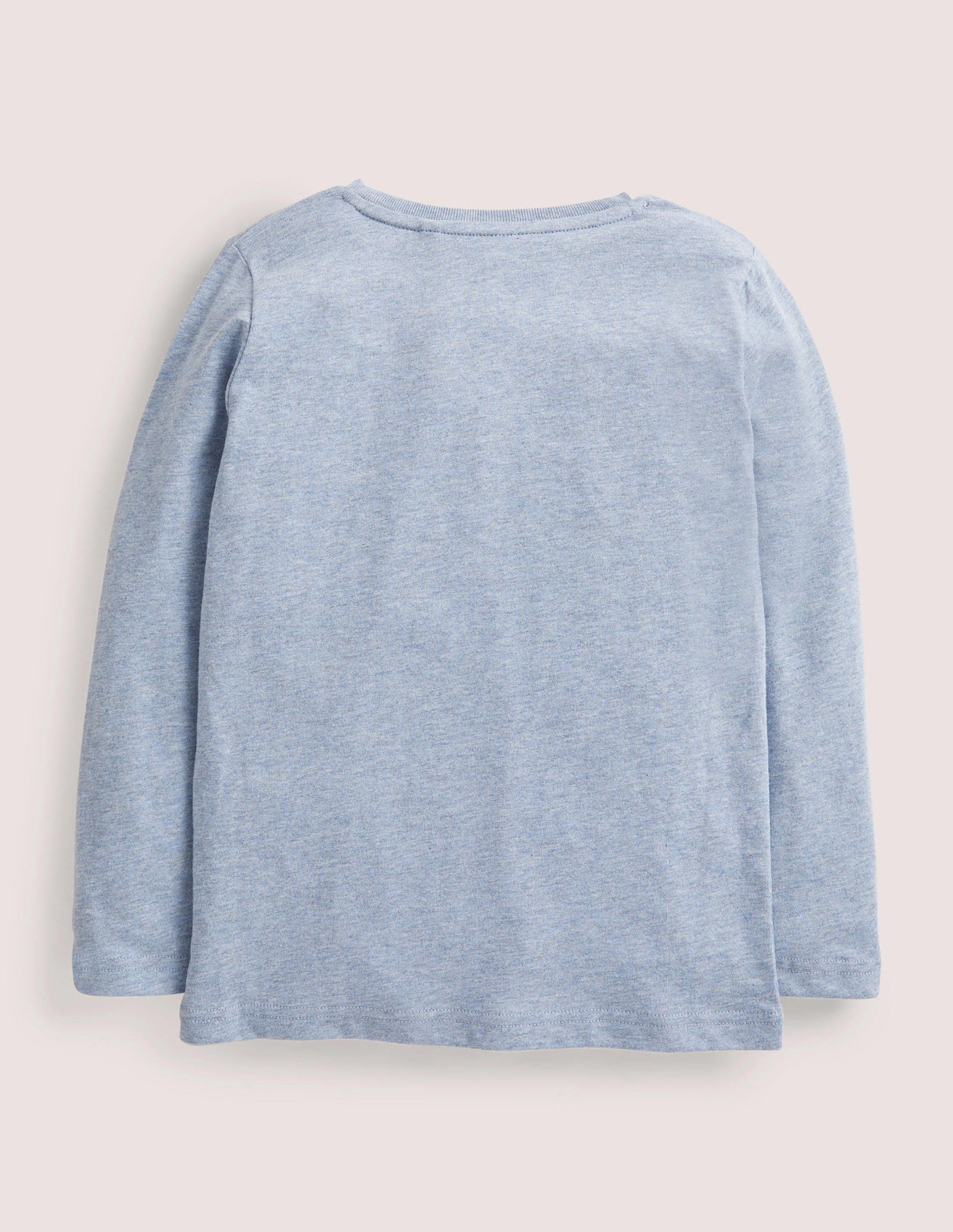 Long Sleeved Graphic T-shirt-Blue Marl Transport-2