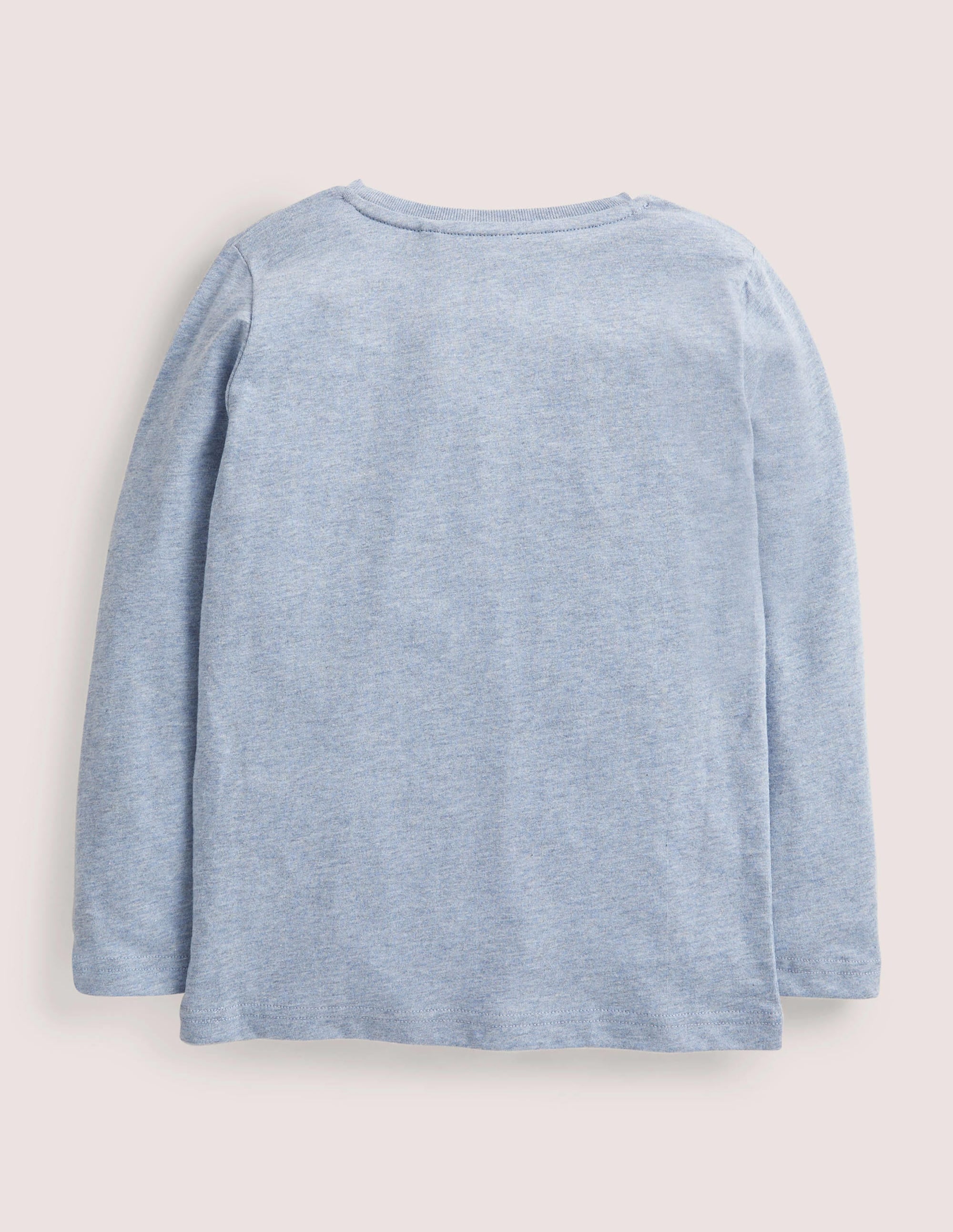Long Sleeved Graphic T-shirt-Blue Marl Transport - Image 2