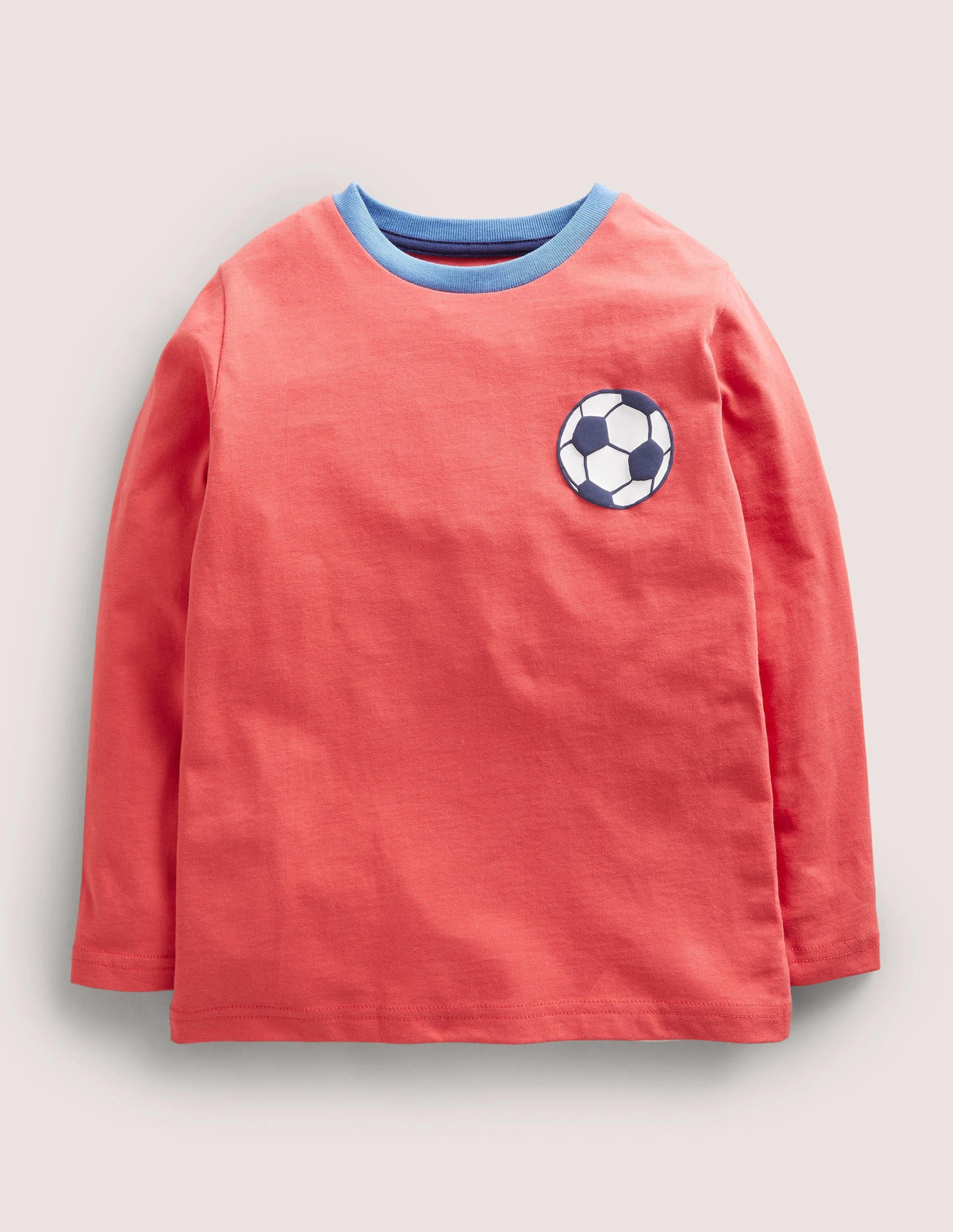 Football T-shirt-Cherry Tomato Red - Image 1