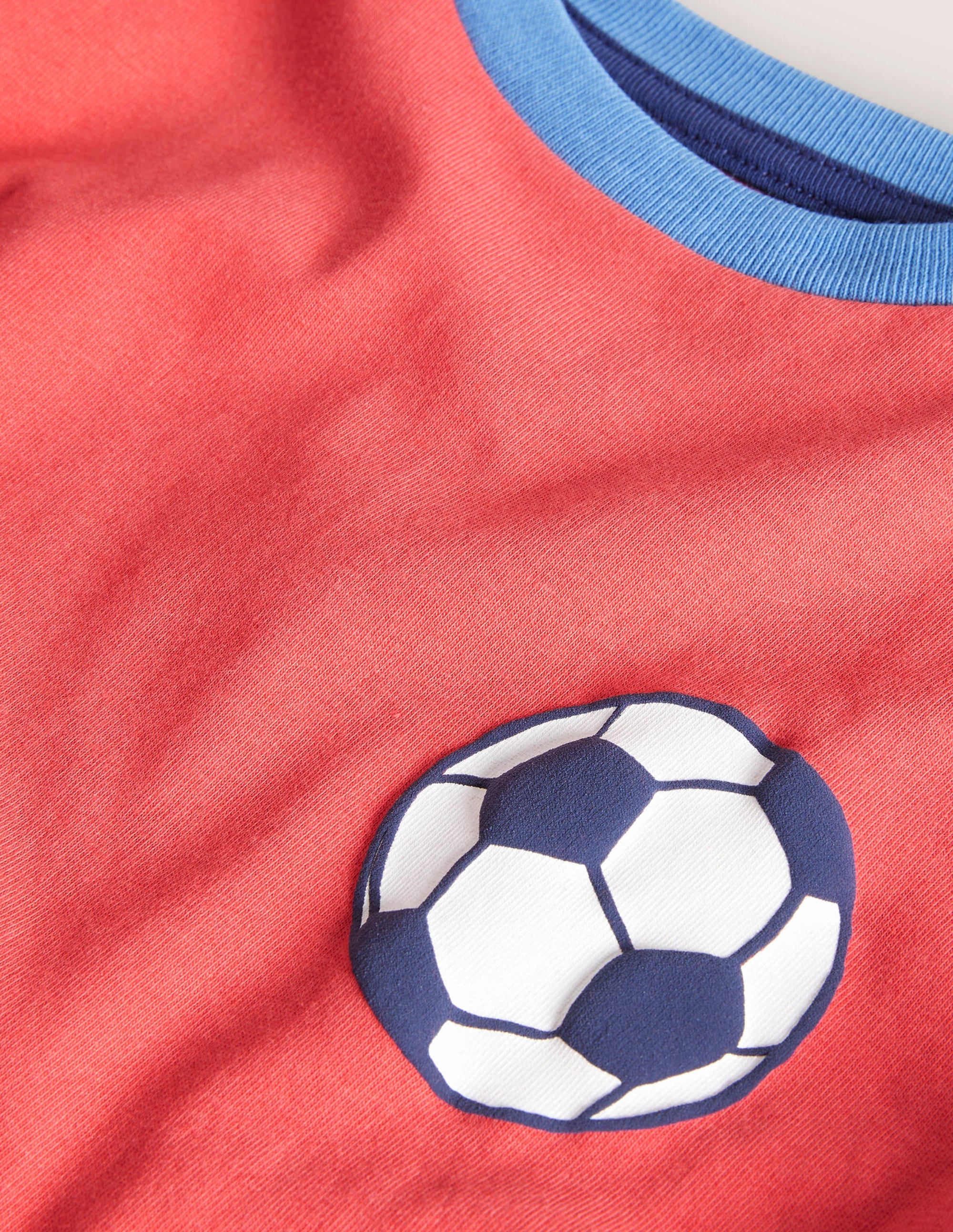 Football T-shirt-Cherry Tomato Red - Image 3