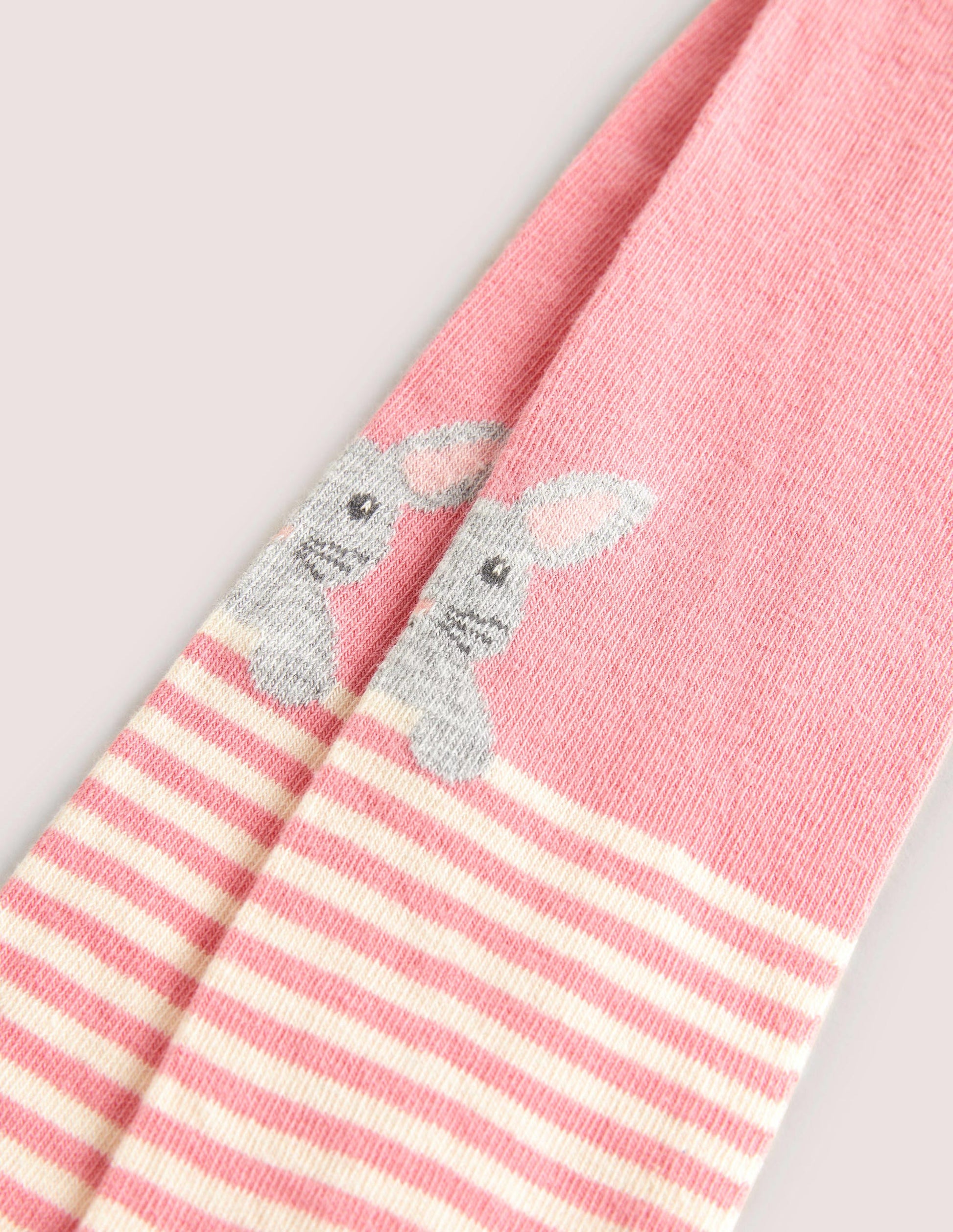Patterned Tights-Pink Bunny-2