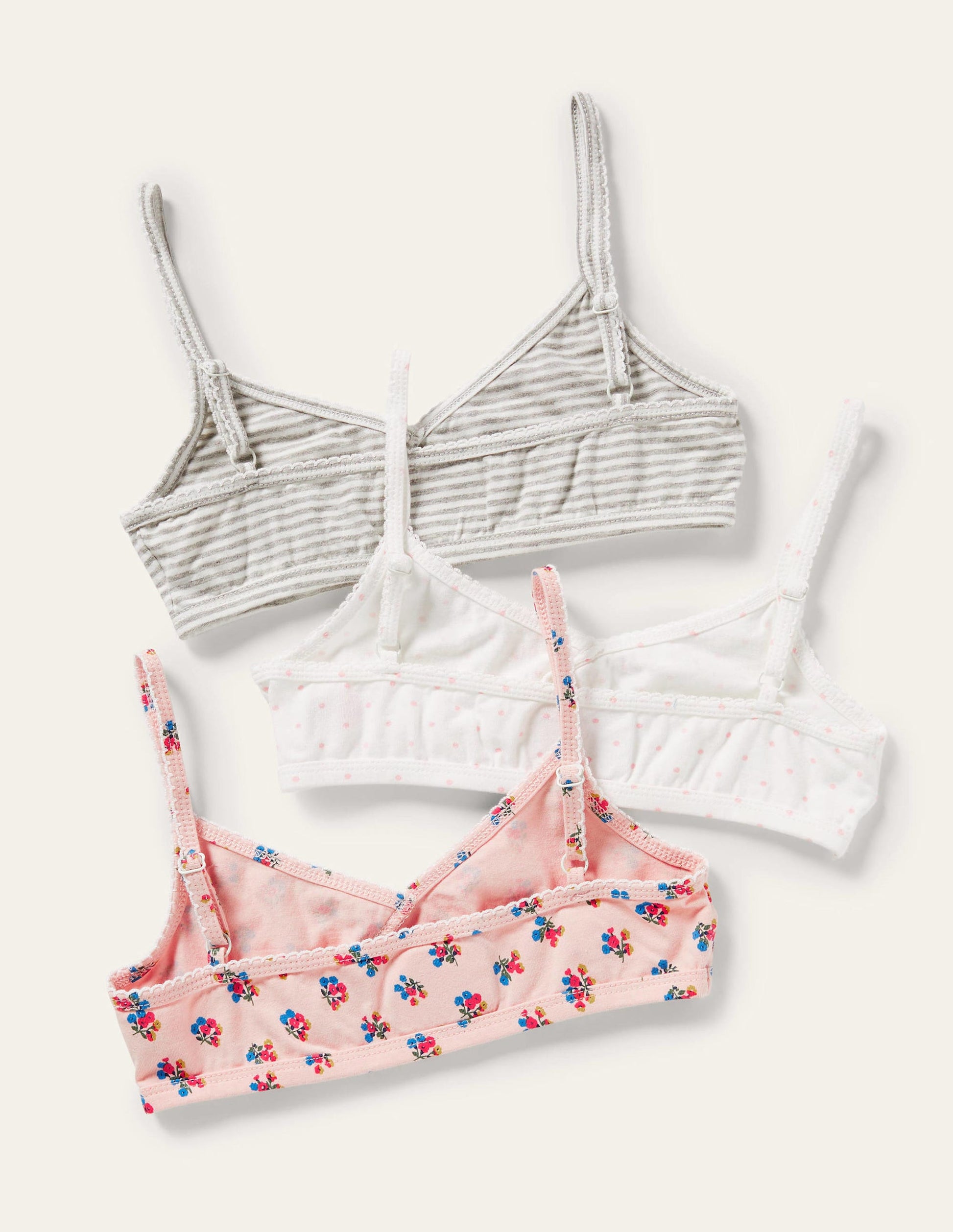 Crossover Crop Tops 3 Pack-Pink Floral-2