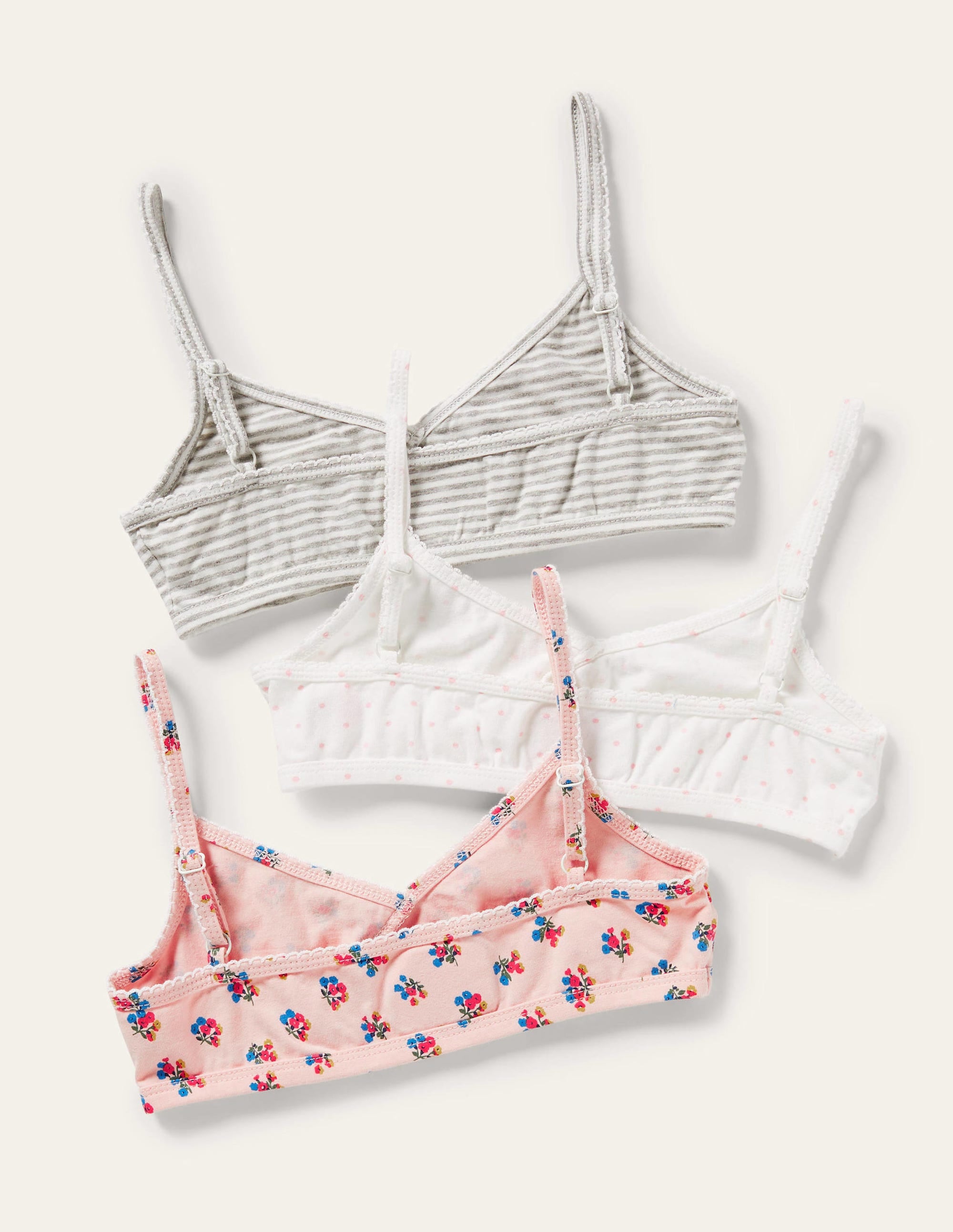 Crossover Crop Tops 3 Pack-Pink Floral - Image 2