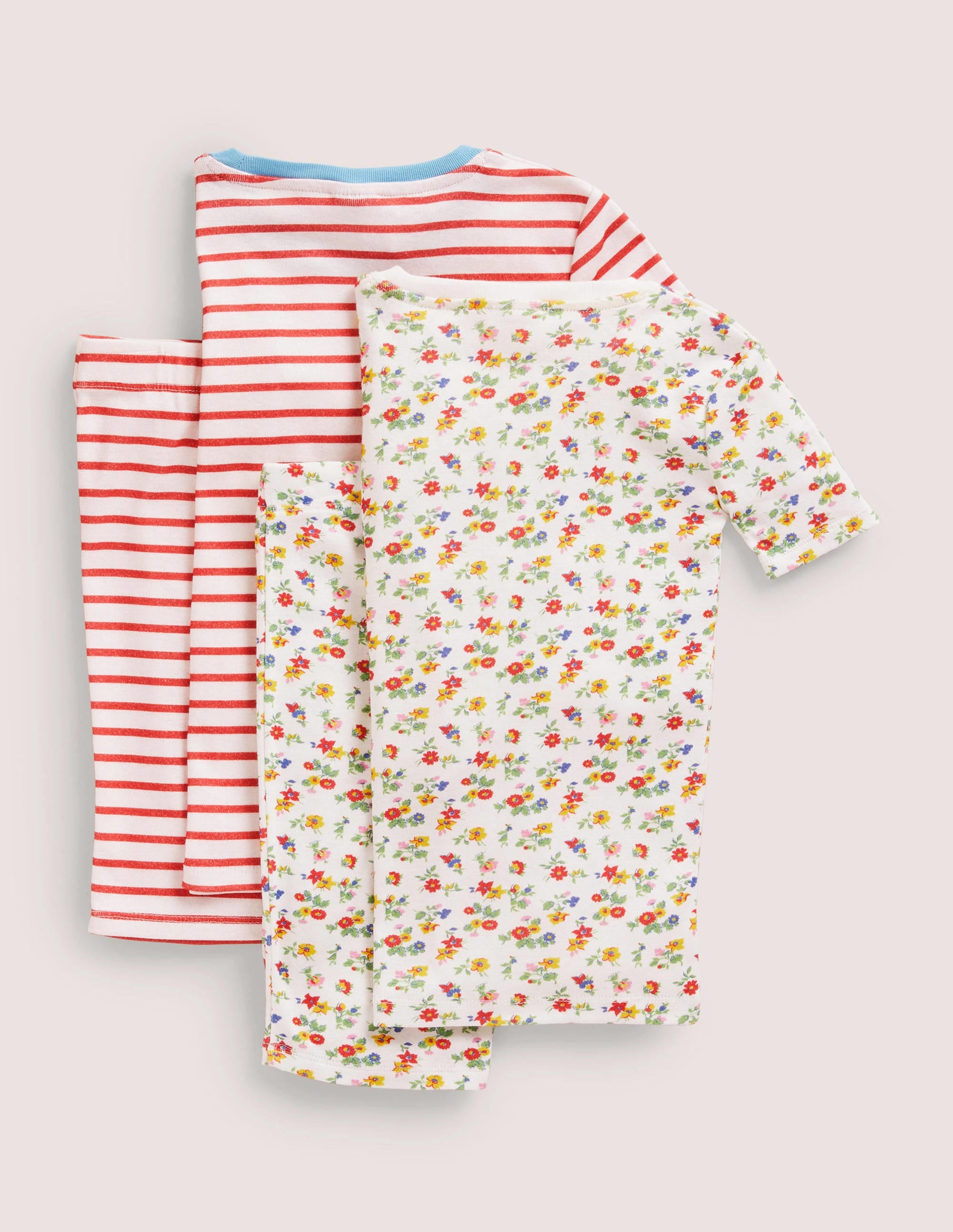 Twin Pack Snug Short Pyjamas-Multi Patchwork Floral - Image 2