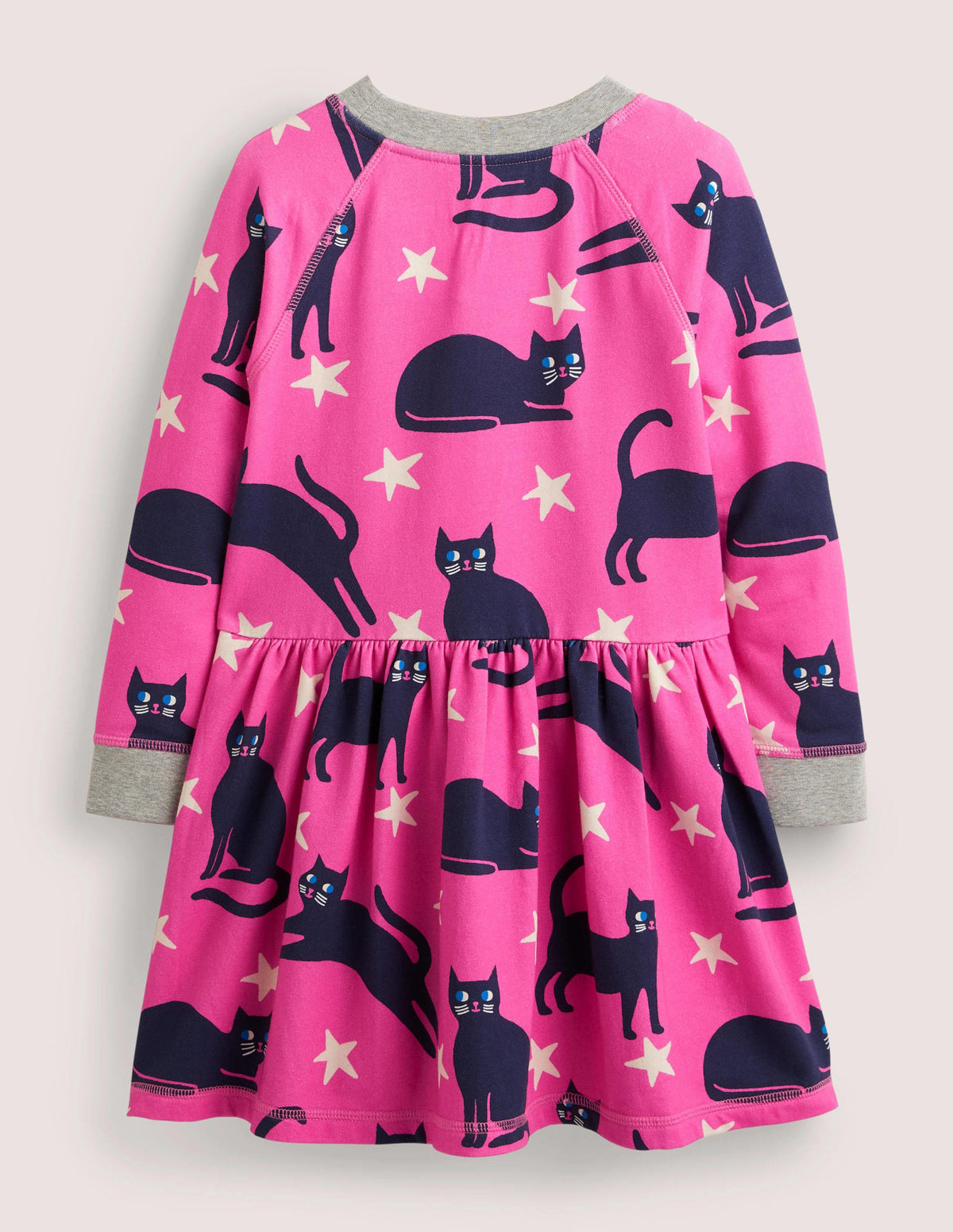 Pink Halloween Cats Sweatshirt Dress-Tickled Pink Cats - Image 2