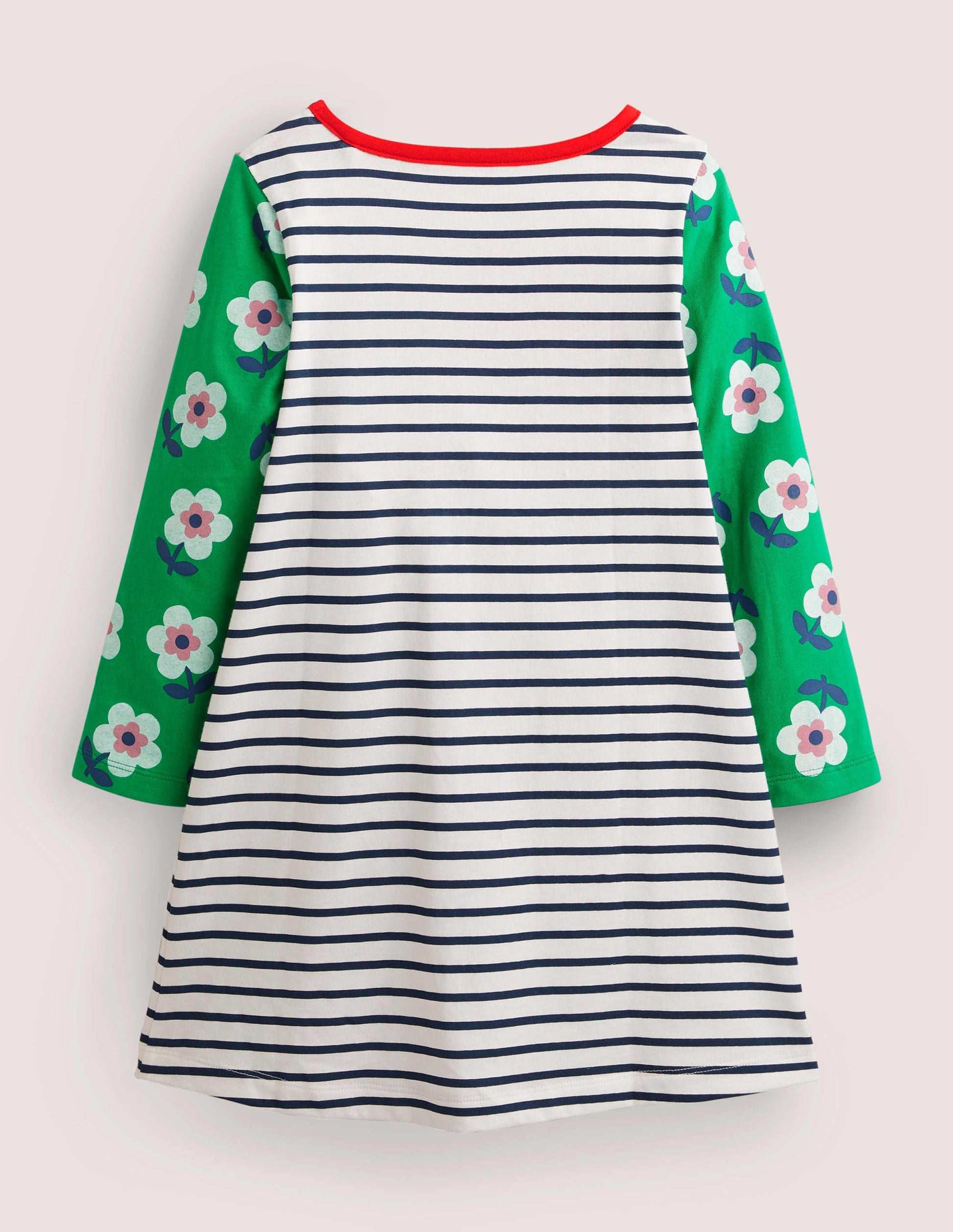 Fun Pocket Jersey Dress-Ivory/ Hotchpotch Floral-2