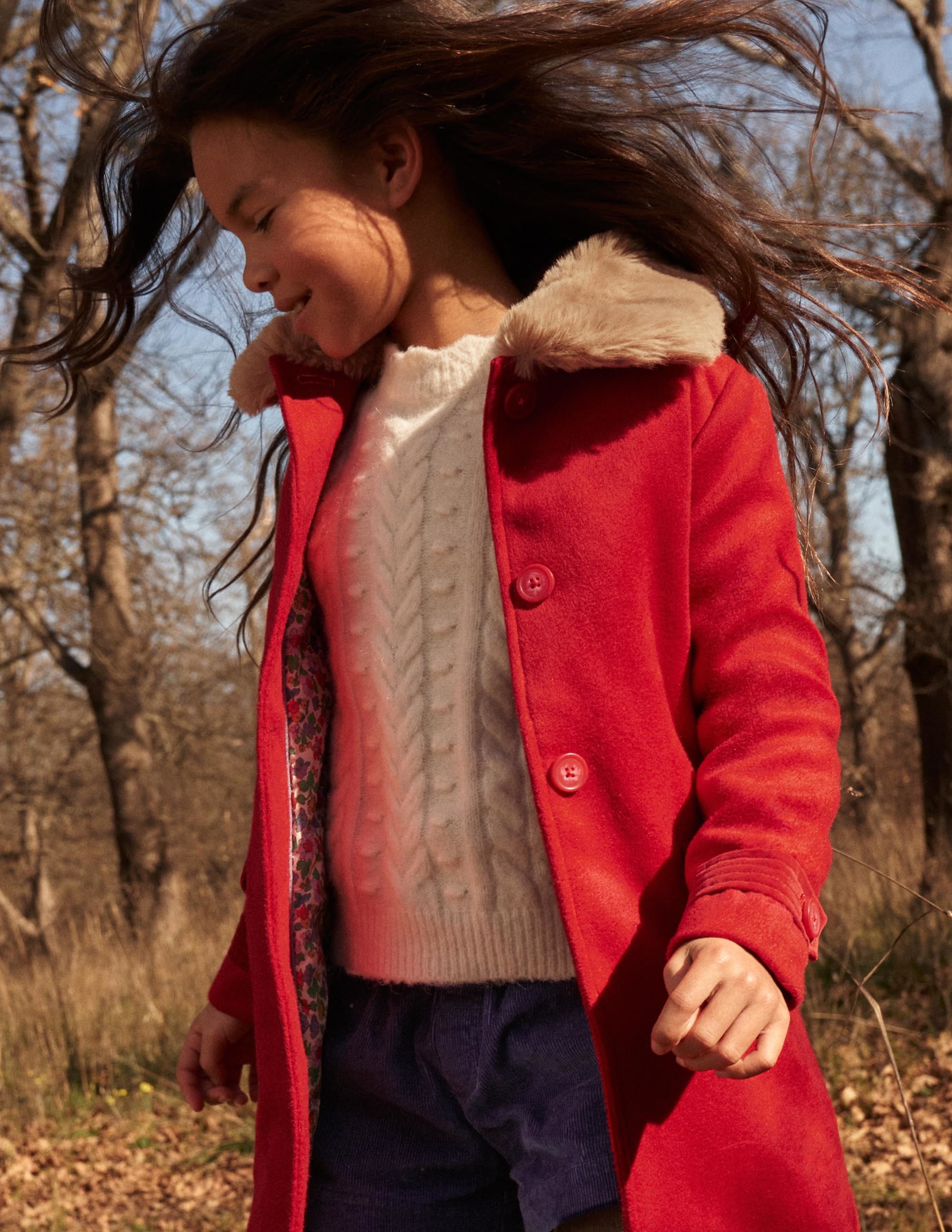 Pointelle Cable Jumper-Ecru Marl - Image 5