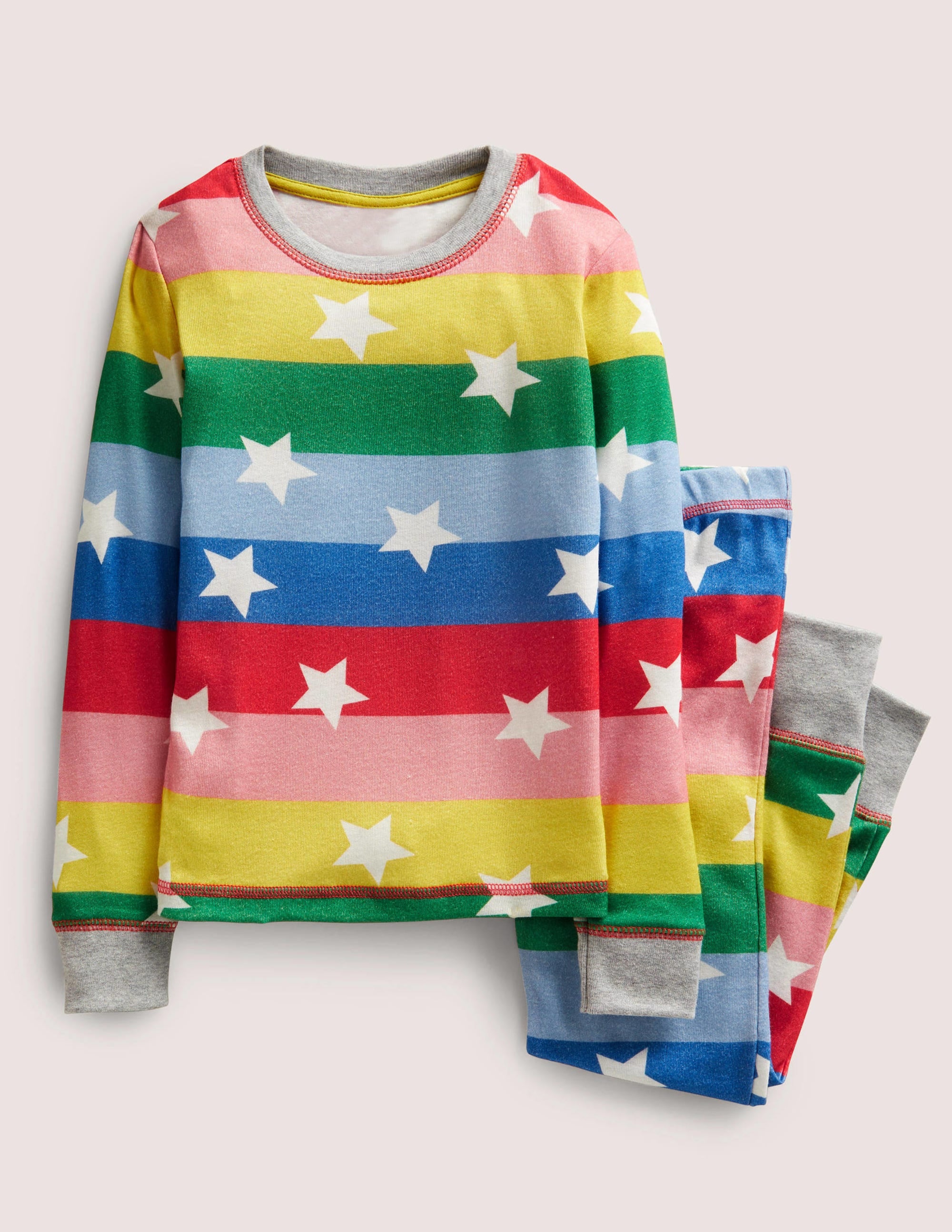 Snug Glow-In-The-Dark Pyjamas-Multi Rainbow Star - Image 1