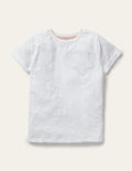 Star Pocket Slub T-shirt-White