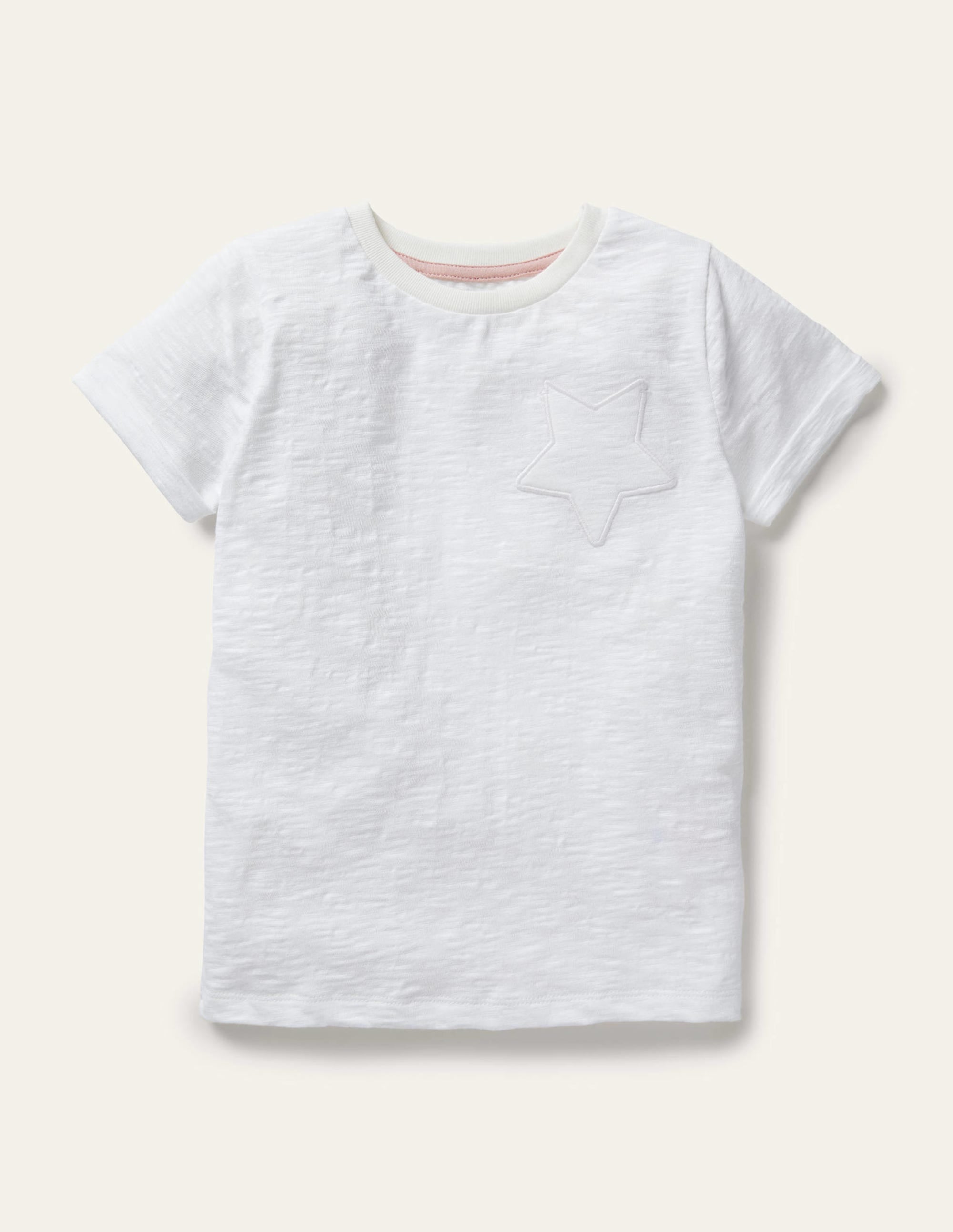 Star Pocket Slub T-shirt-White - Image 1