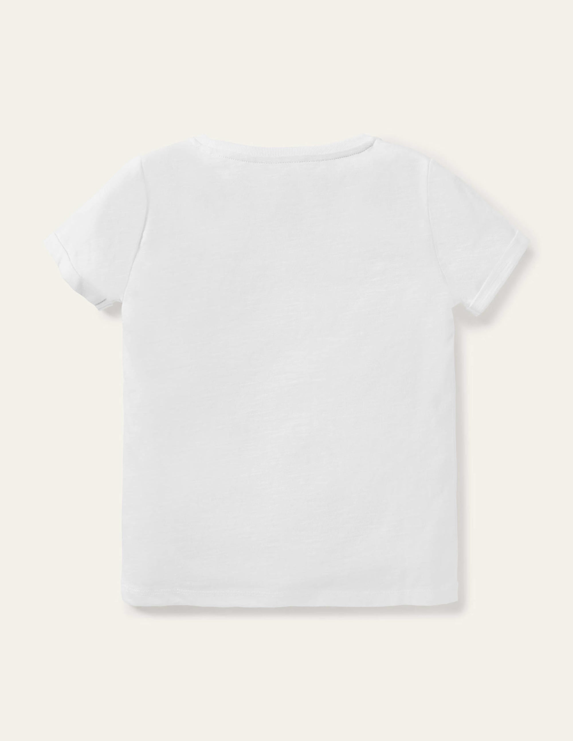 Star Pocket Slub T-shirt-White - Image 2