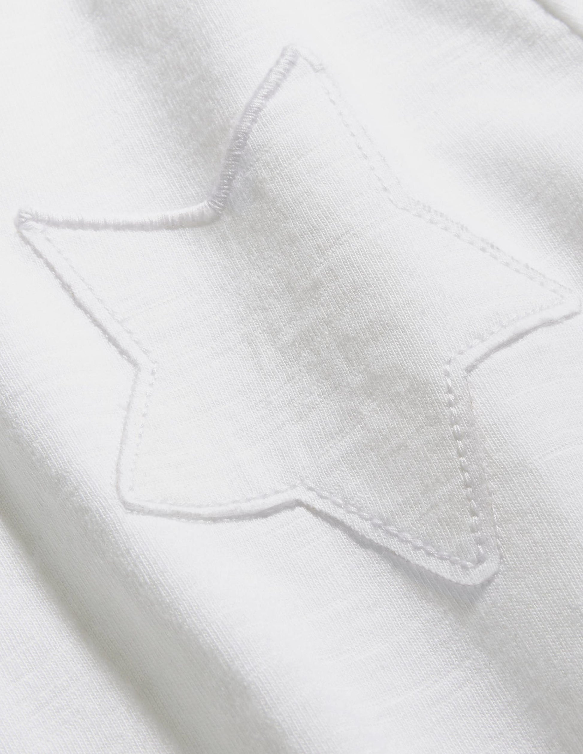 Star Pocket Slub T-shirt-White-3