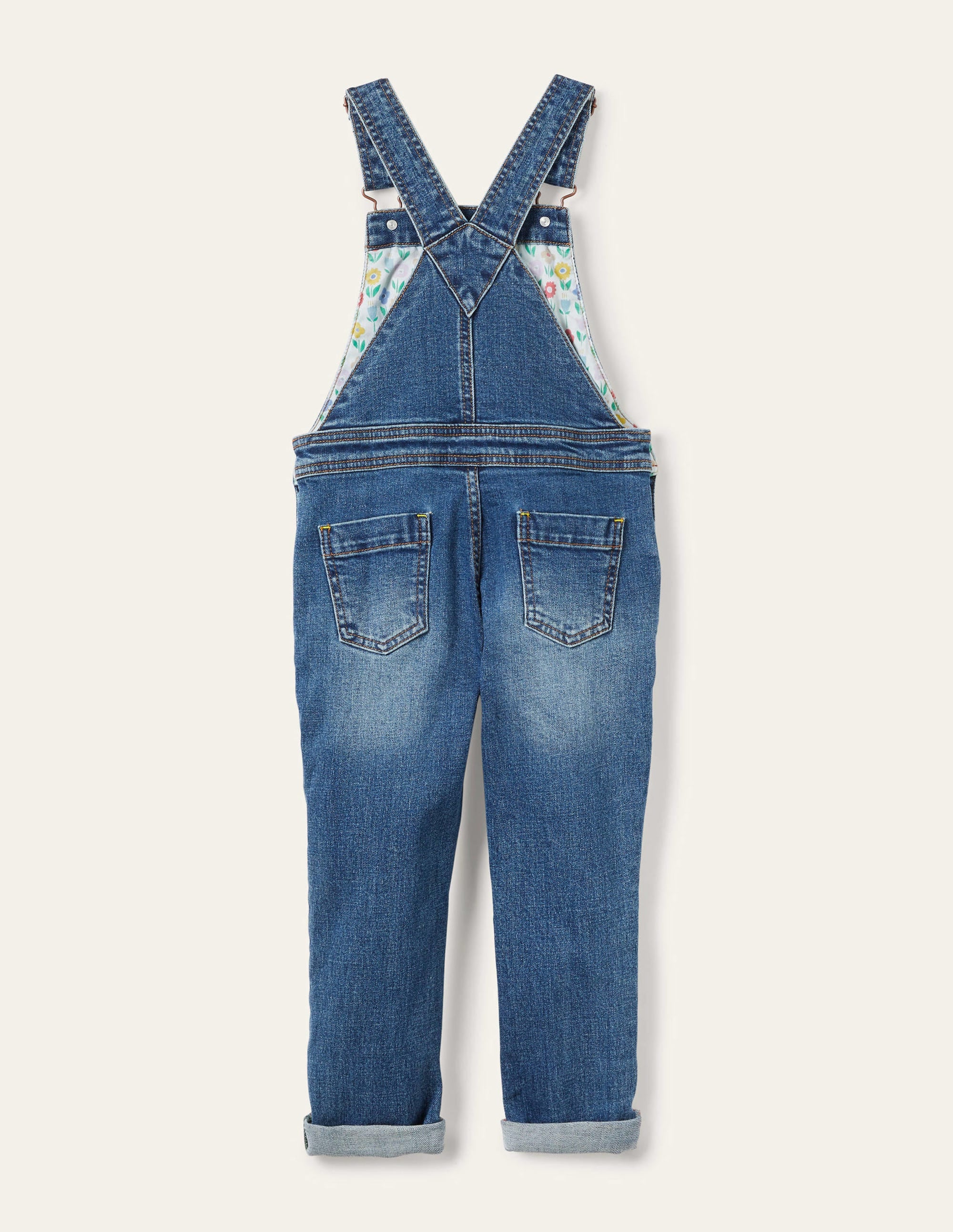 Fun Dungaree-Light Vintage Denim Rainbow - Image 2