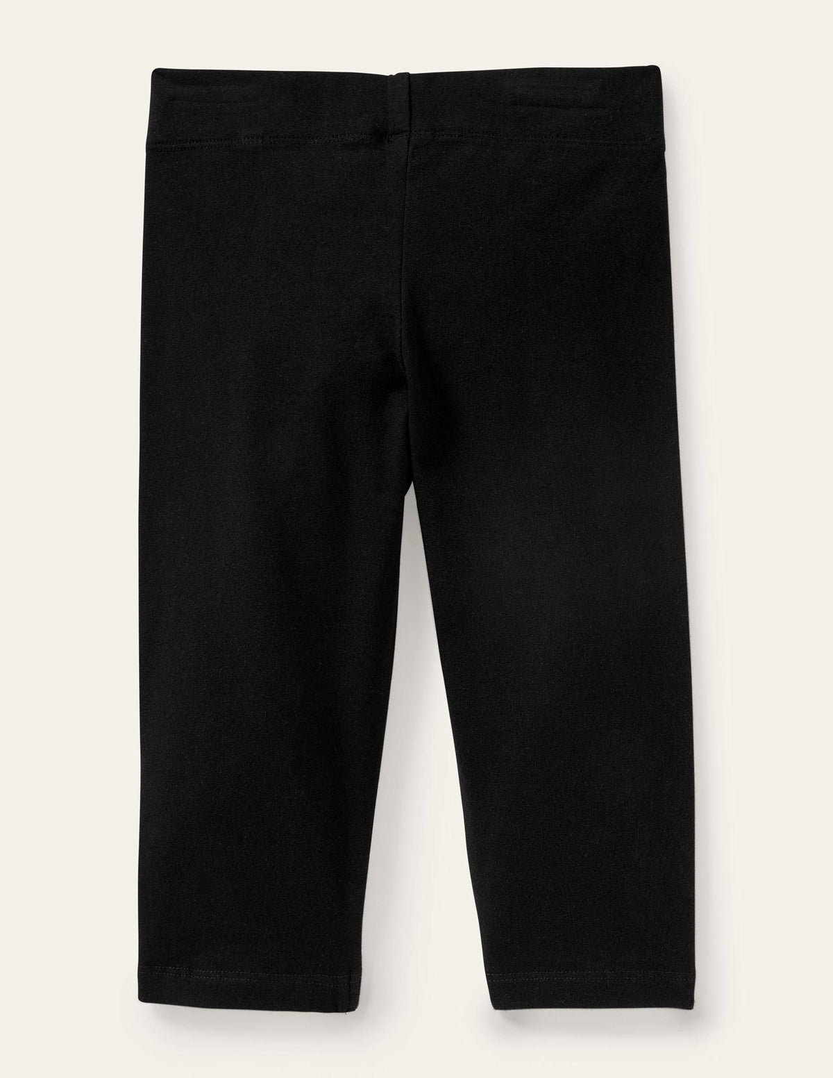 Plain Cropped Leggings-Black - Image 2