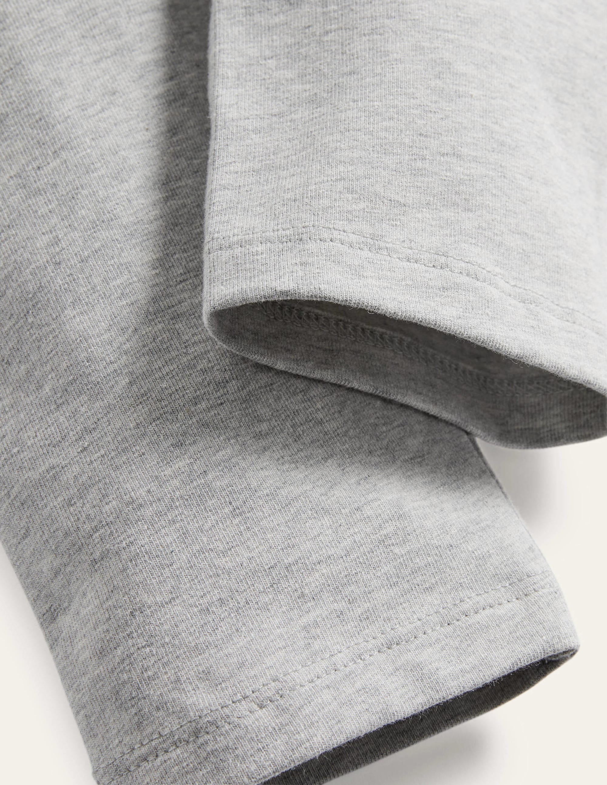 Plain Cropped Leggings-Grey Marl - Image 3