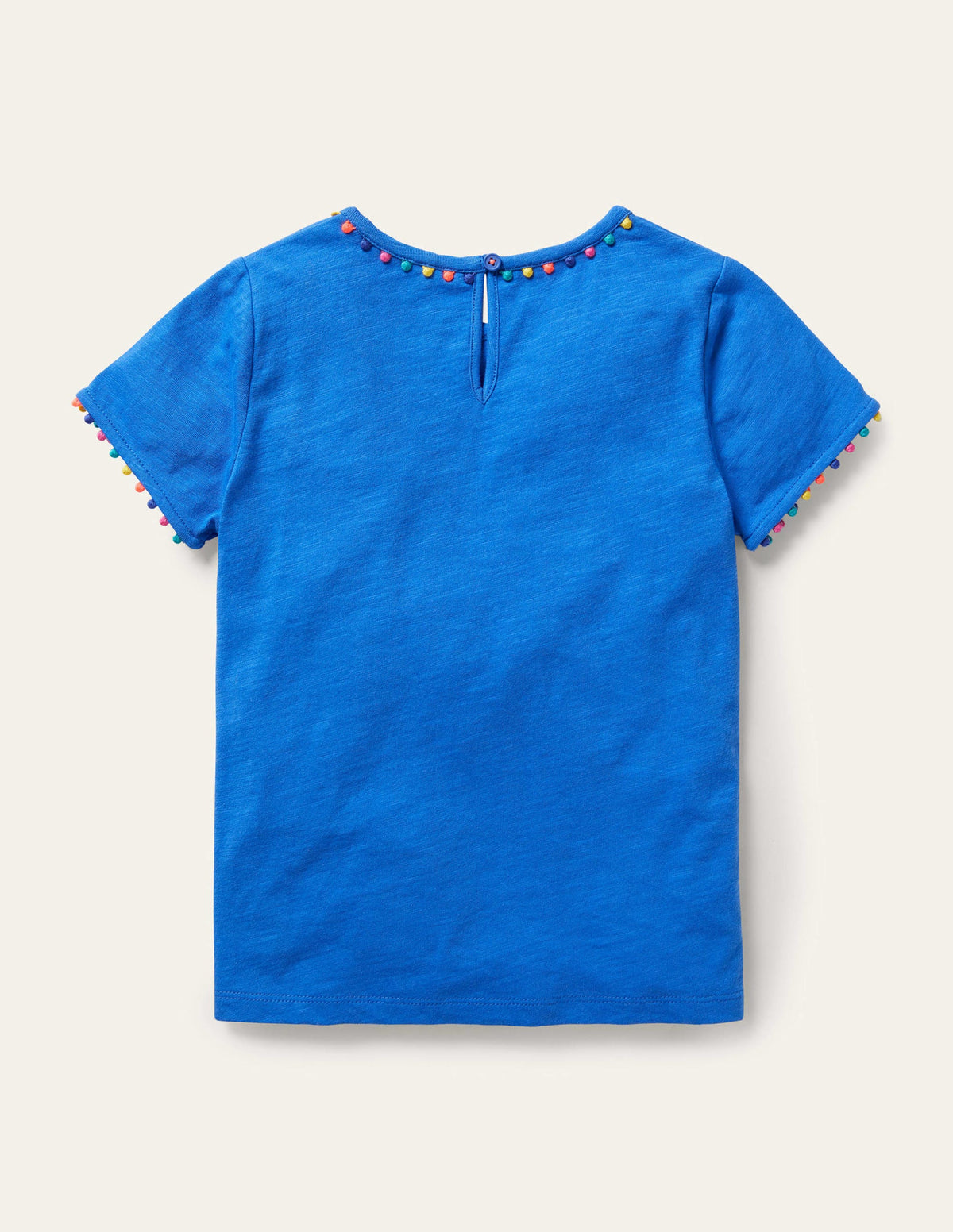 Charlie Pom Jersey T-shirt-Brilliant Blue - Image 2
