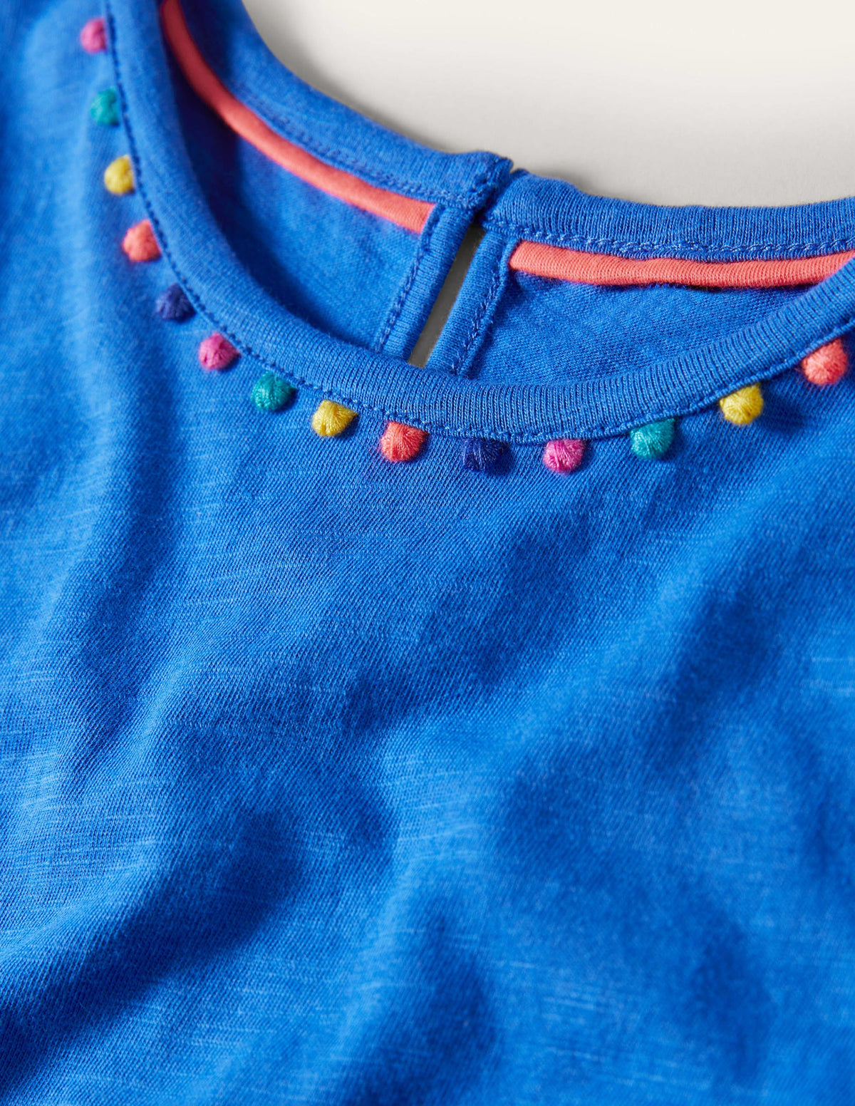 Charlie Pom Jersey T-shirt-Brilliant Blue - Image 3