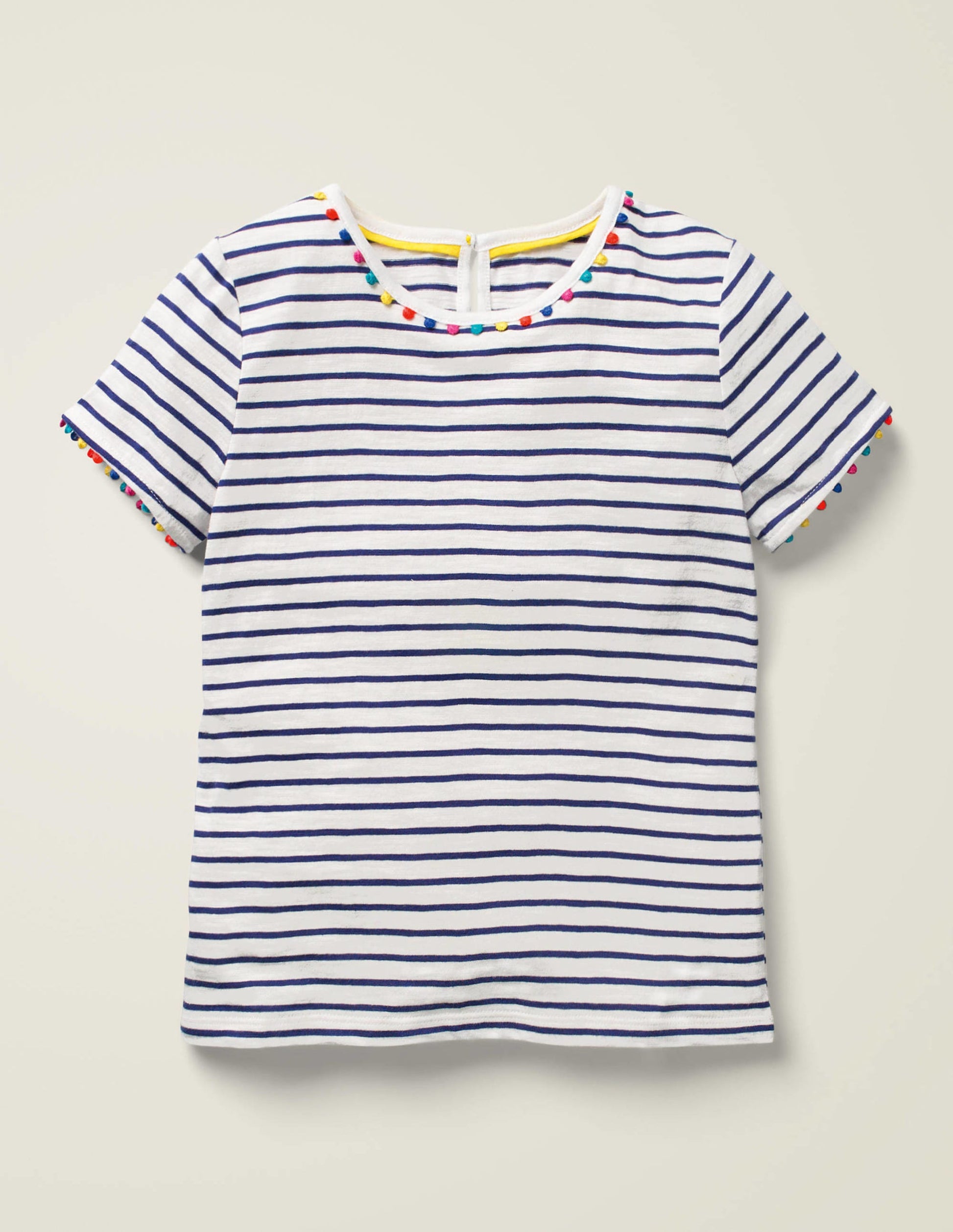 Charlie Pom Jersey T-shirt-Starboard Navy/Ivory-1
