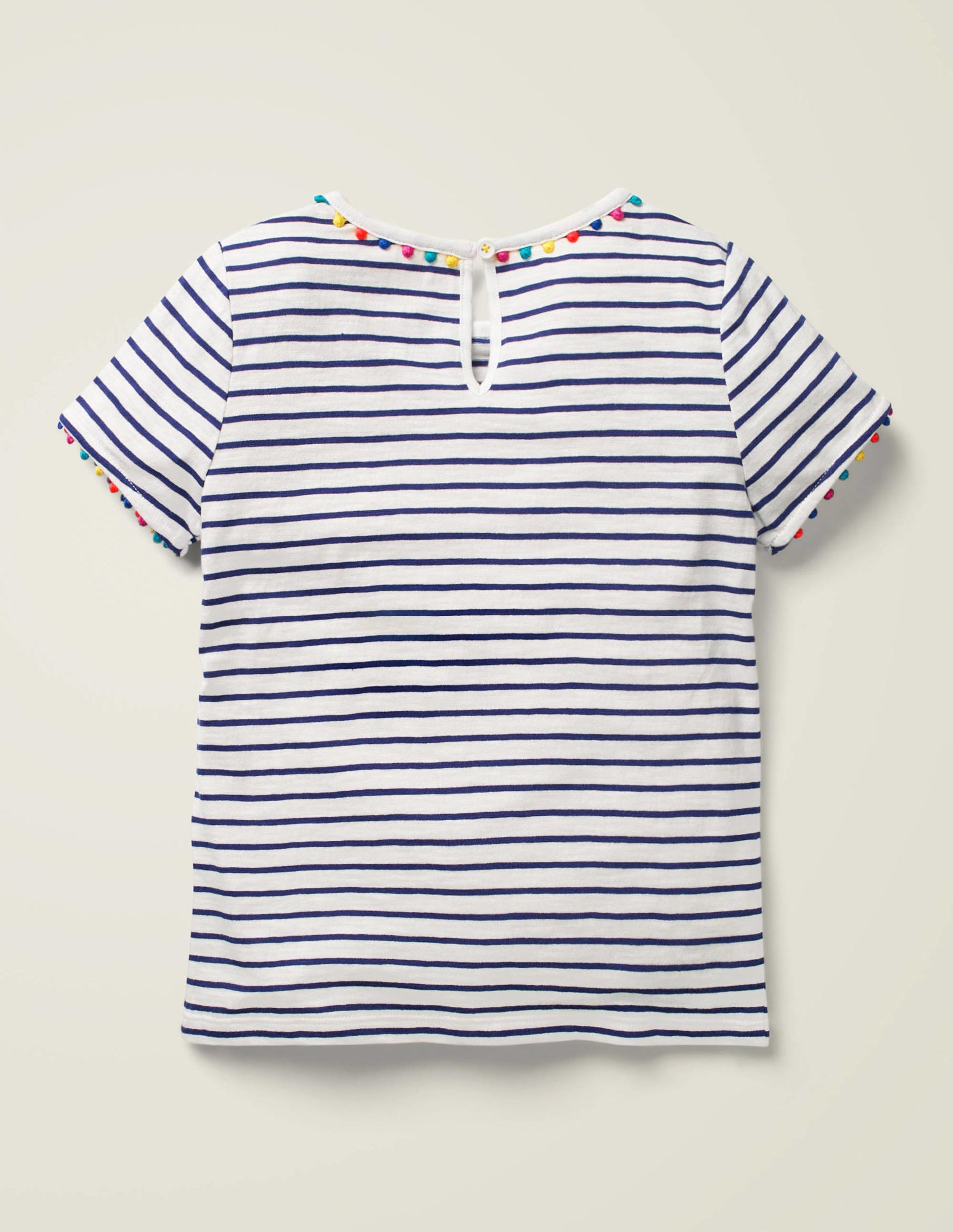 Charlie Pom Jersey T-shirt-Starboard Navy/Ivory-2