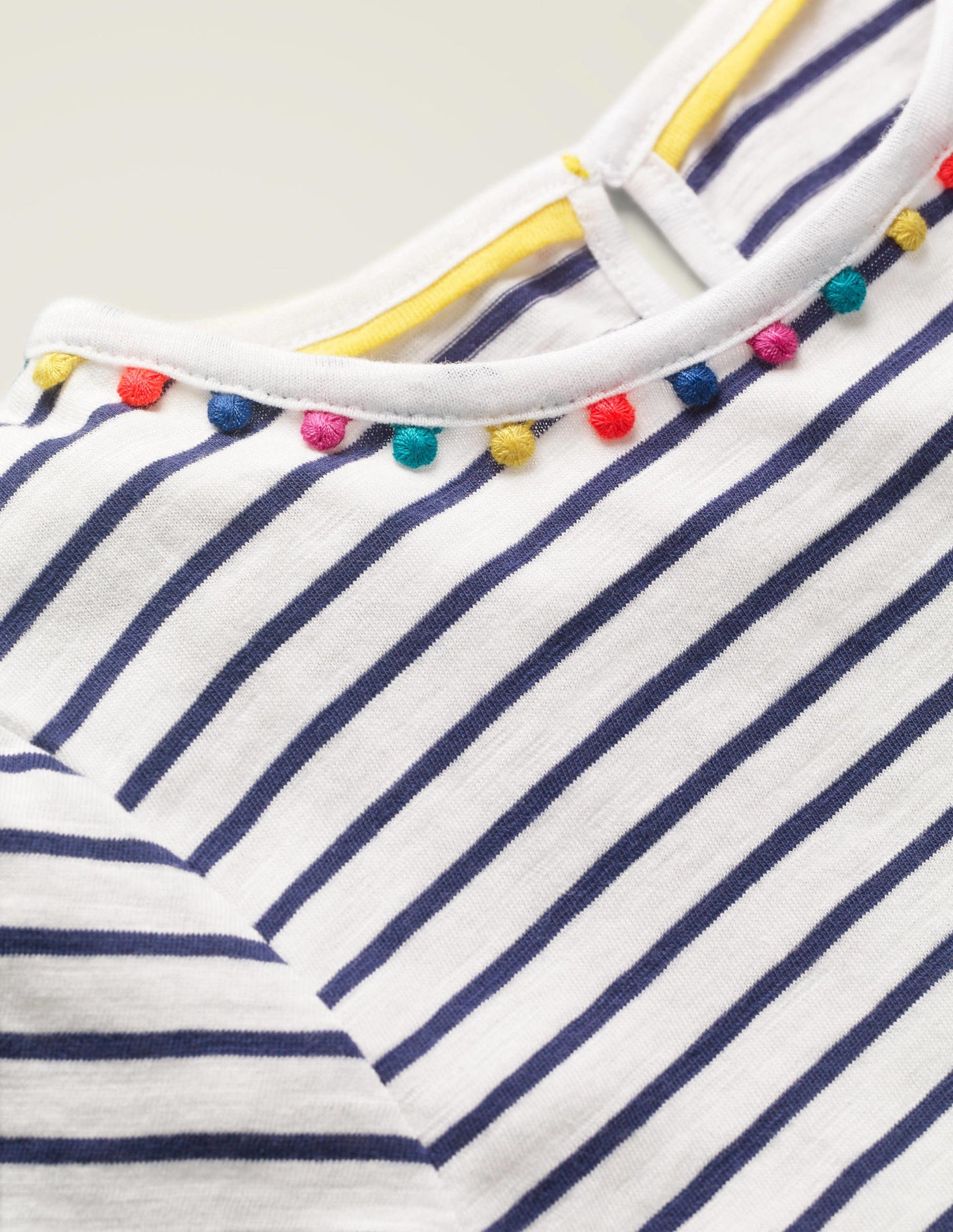 Charlie Pom Jersey T-shirt-Starboard Navy/Ivory-3