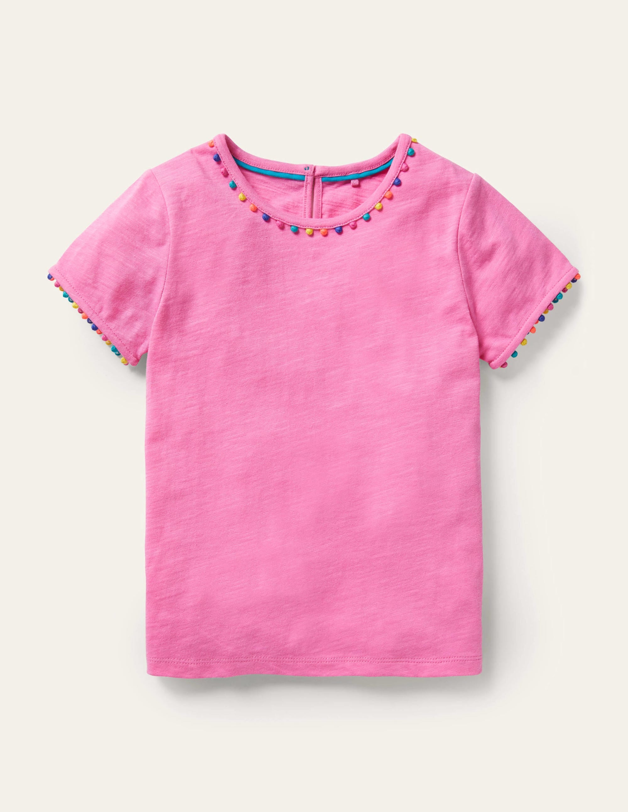 Charlie Pom Jersey T-shirt-Strawberry Ice Pink - Image 1