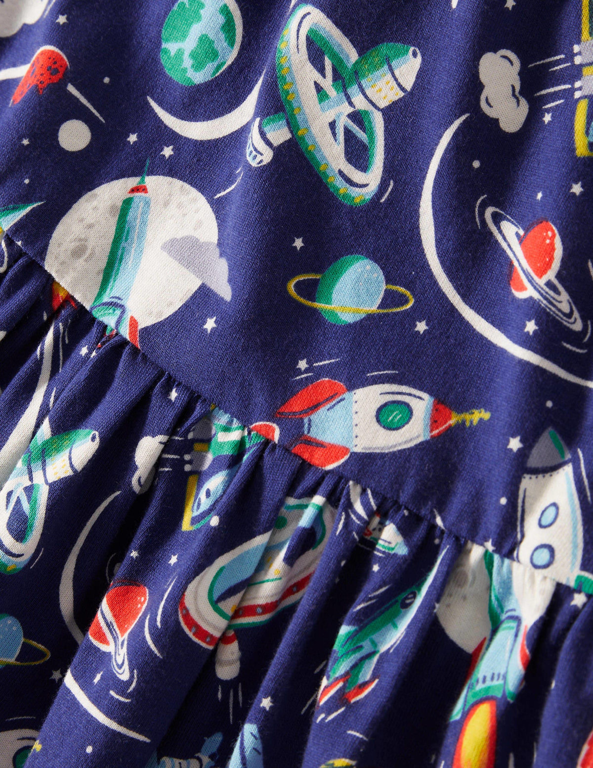 Long Sleeve Fun Jersey Dress-Starboard Mini Space-3