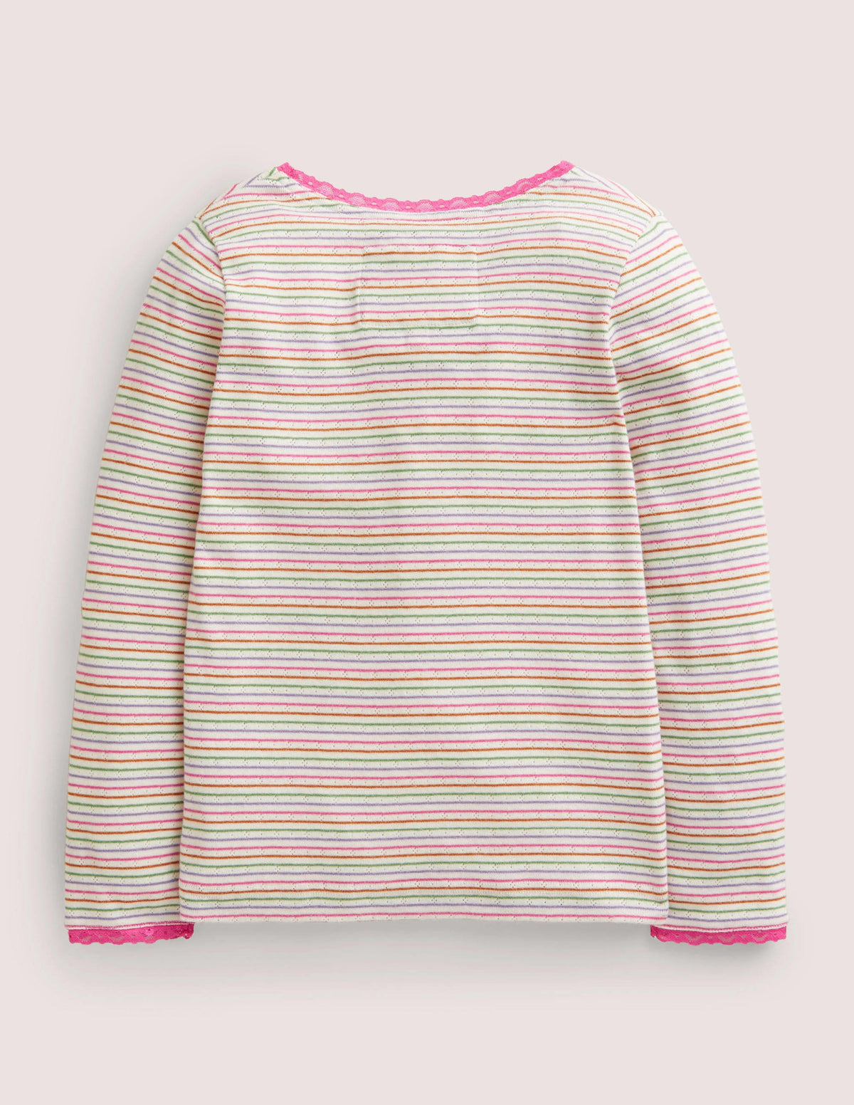 Supersoft Pointelle T-shirt-Aster Purple/Ivy Rainbow - Image 2