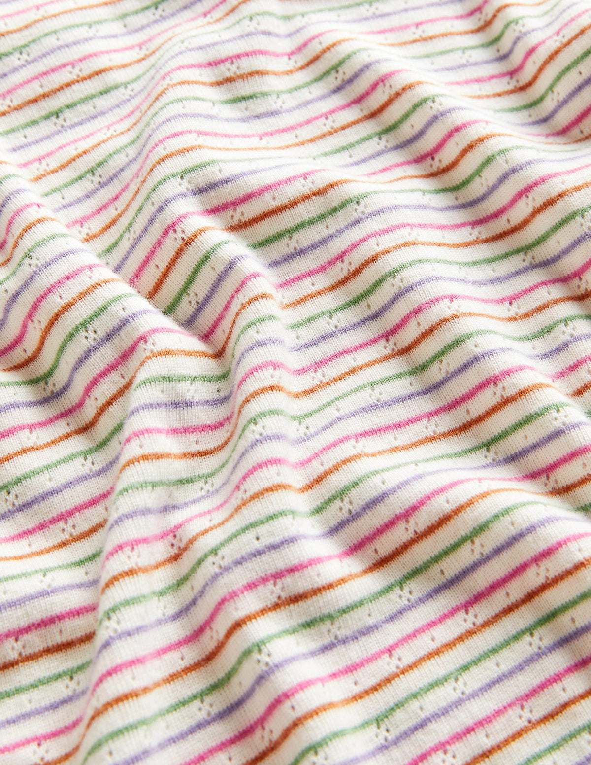 Supersoft Pointelle T-shirt-Aster Purple/Ivy Rainbow - Image 3