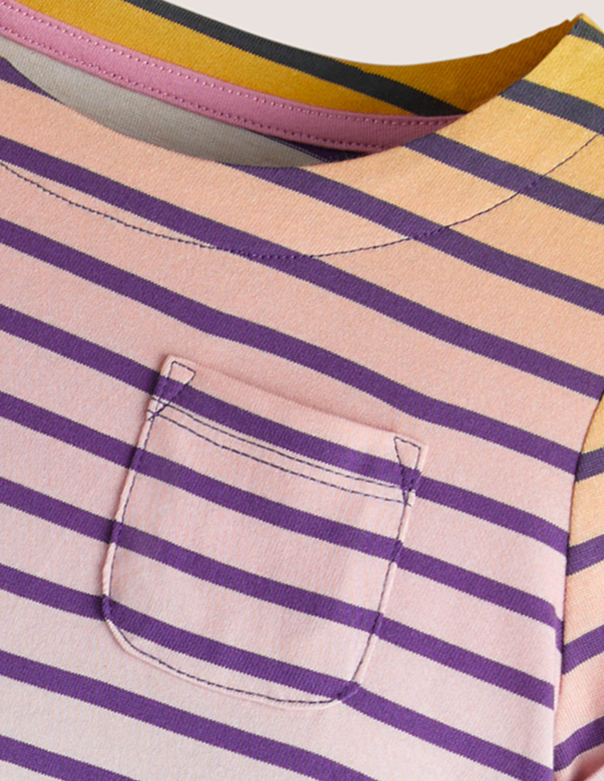 Short Sleeve Fun Jersey Dress-Rainbow Ombre-3
