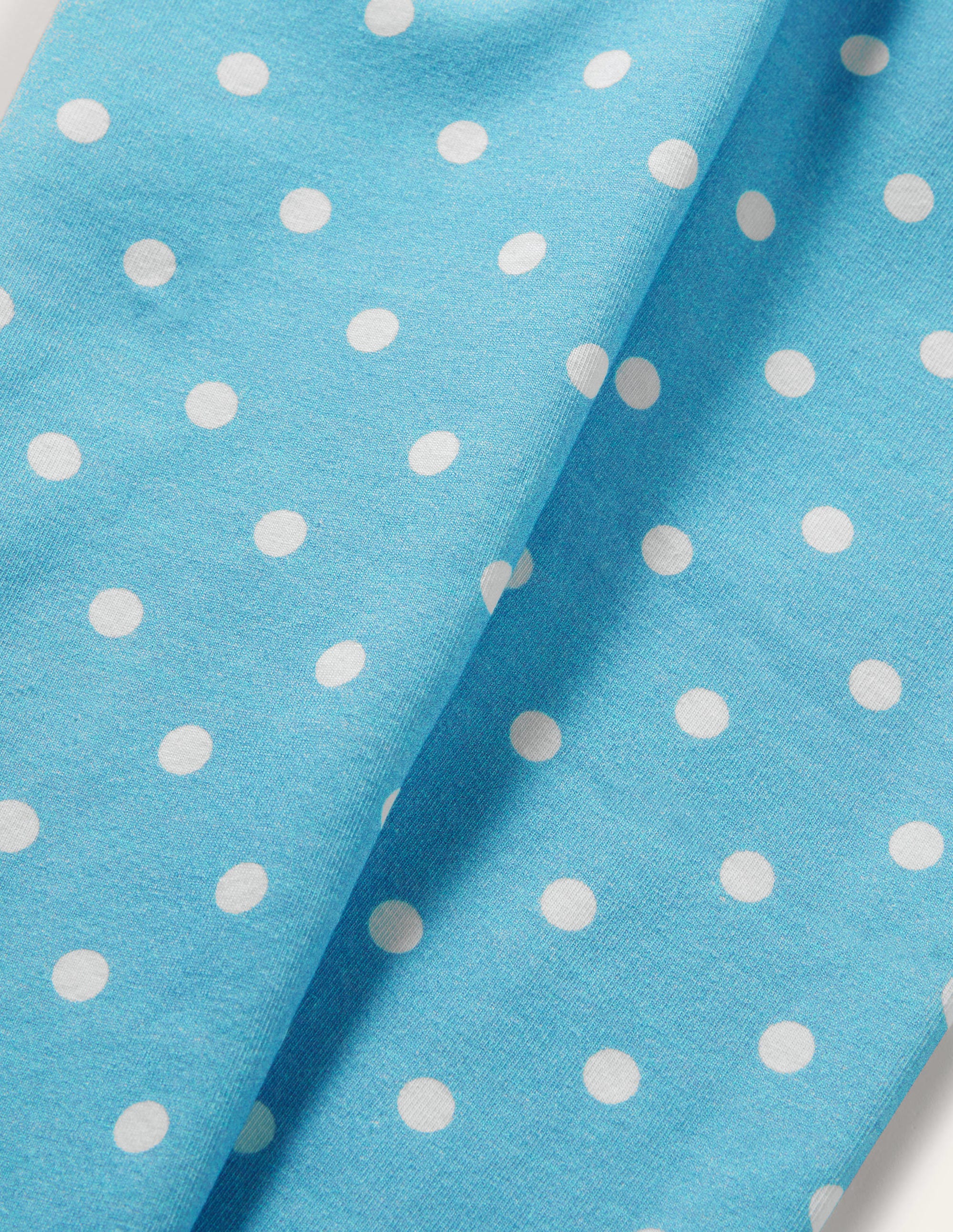 Fun Leggings-Aqua/Ivory Spot - Image 3