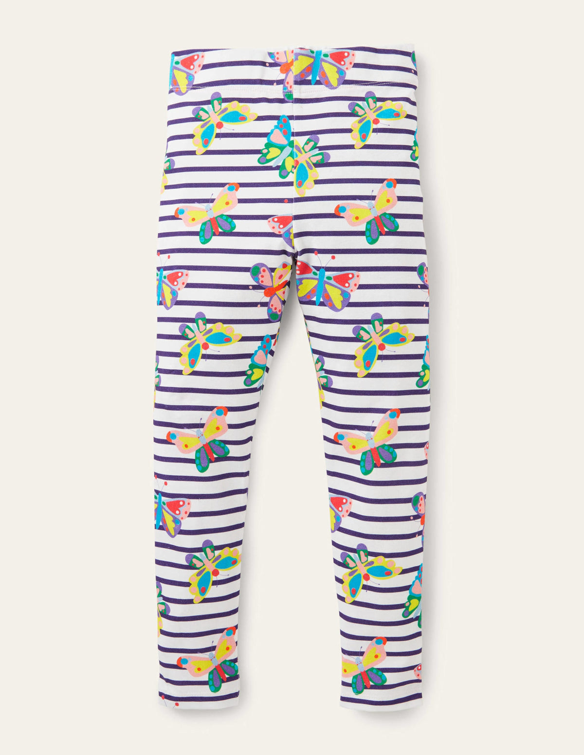 Fun Leggings-Multi Butterfly Stripe-1