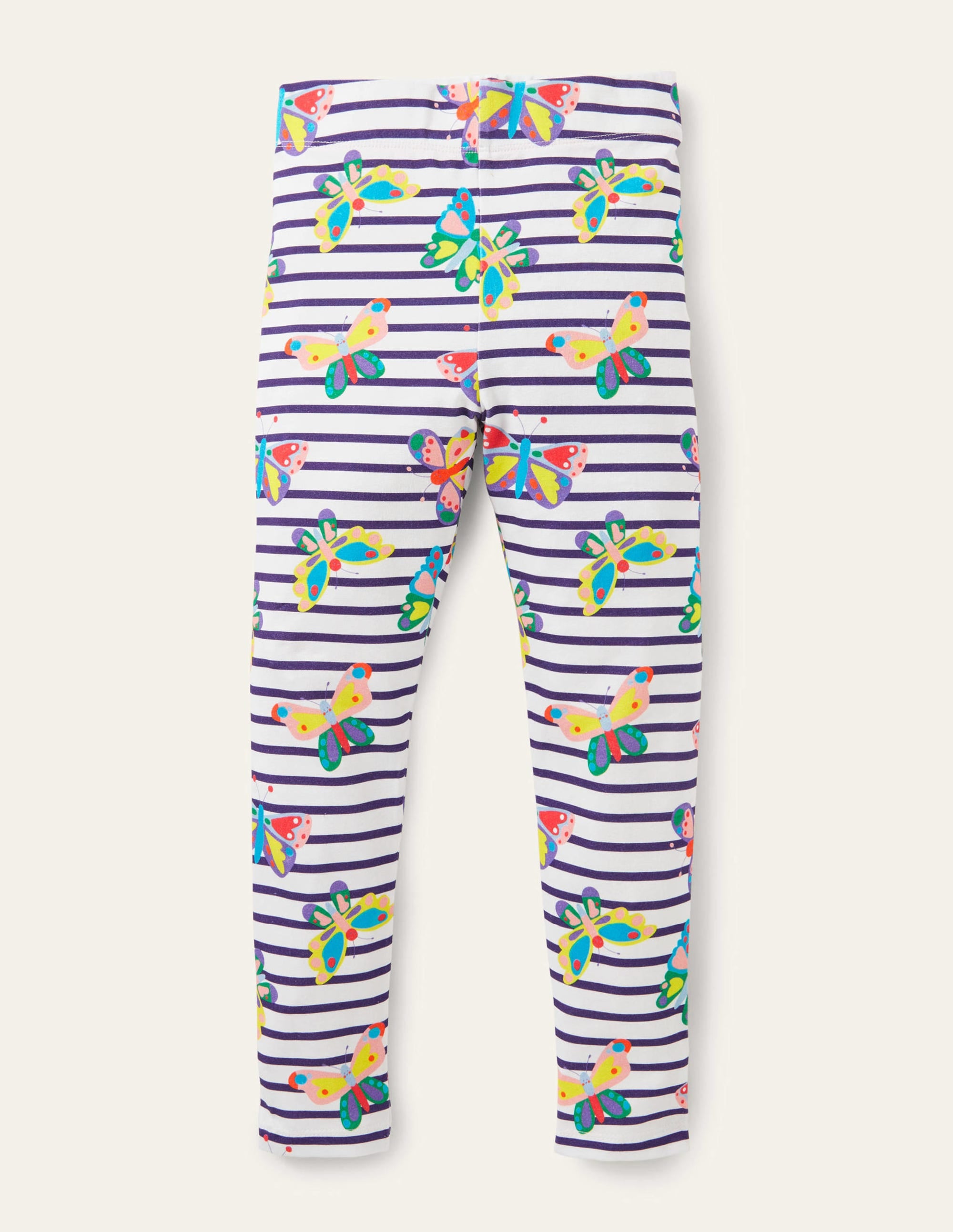 Fun Leggings-Multi Butterfly Stripe - Image 1